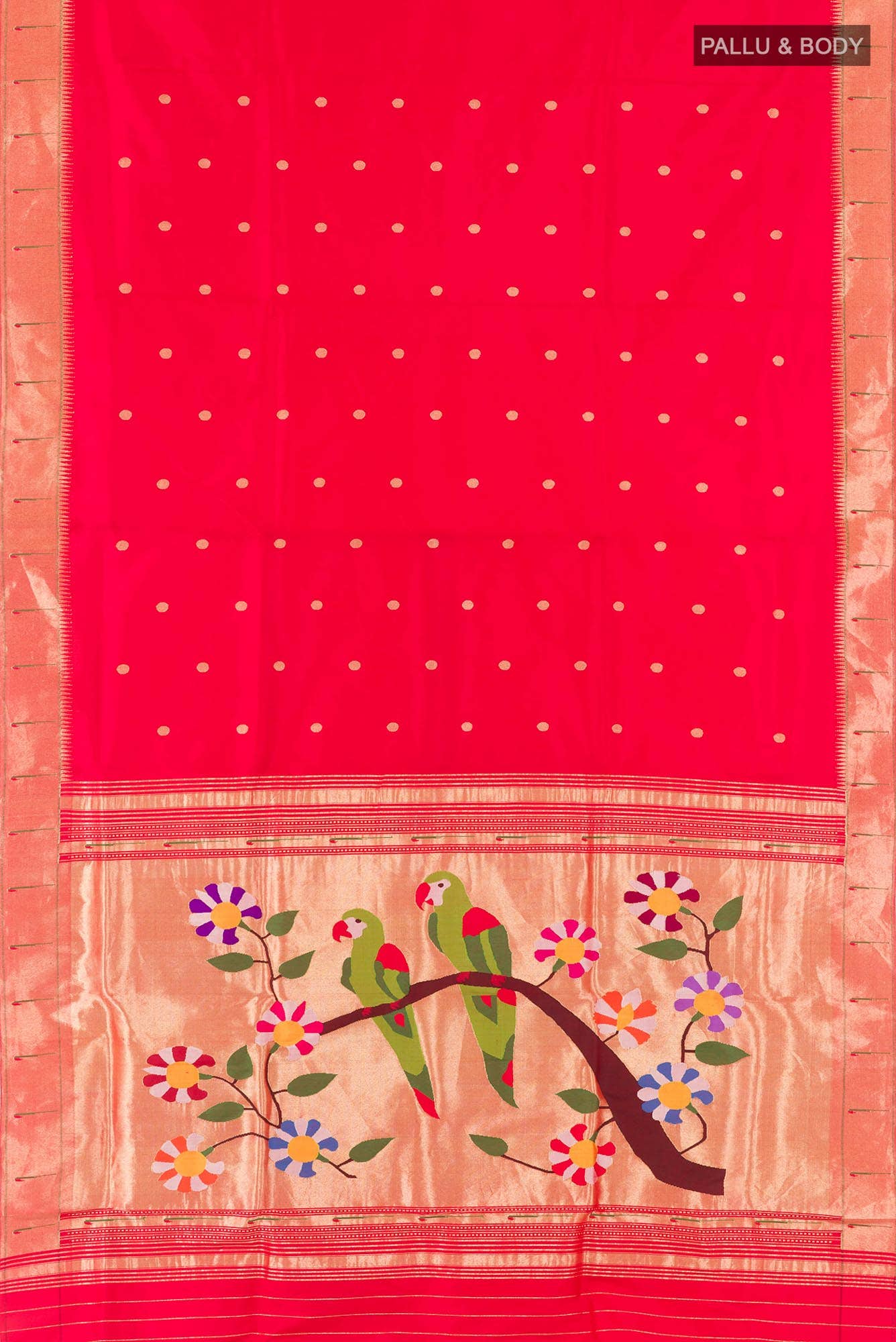 Red Paithani Silk Saree