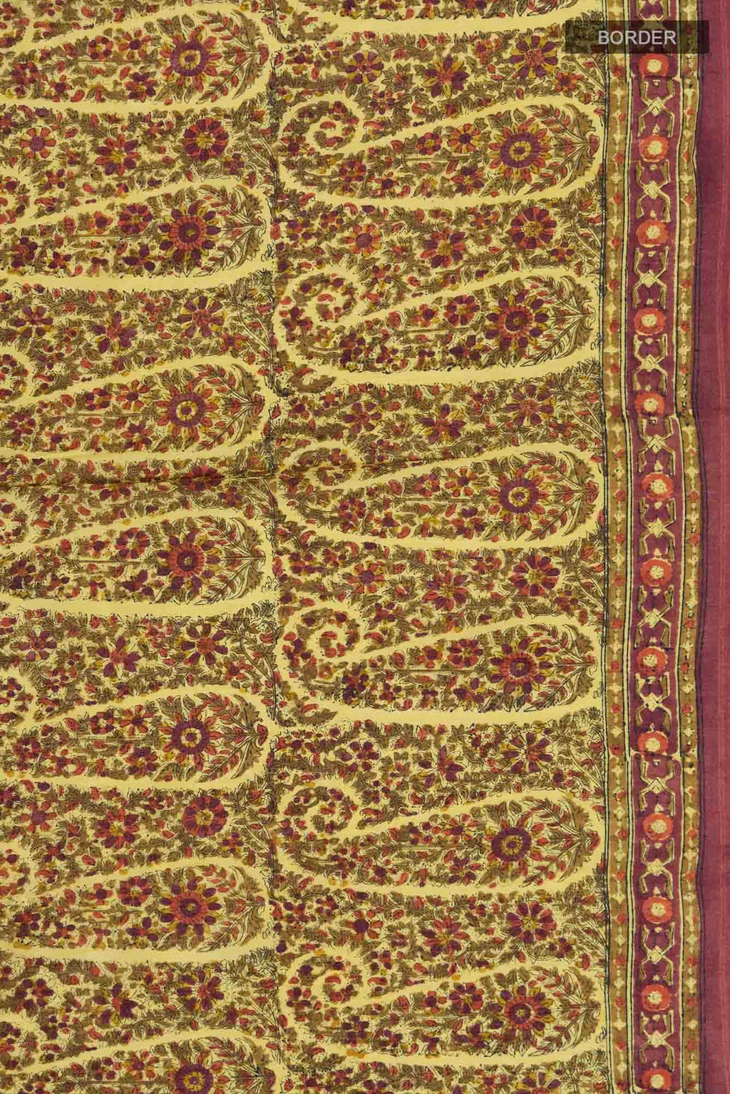 Yellow Bhagalpuri Tussar Silk Saree
