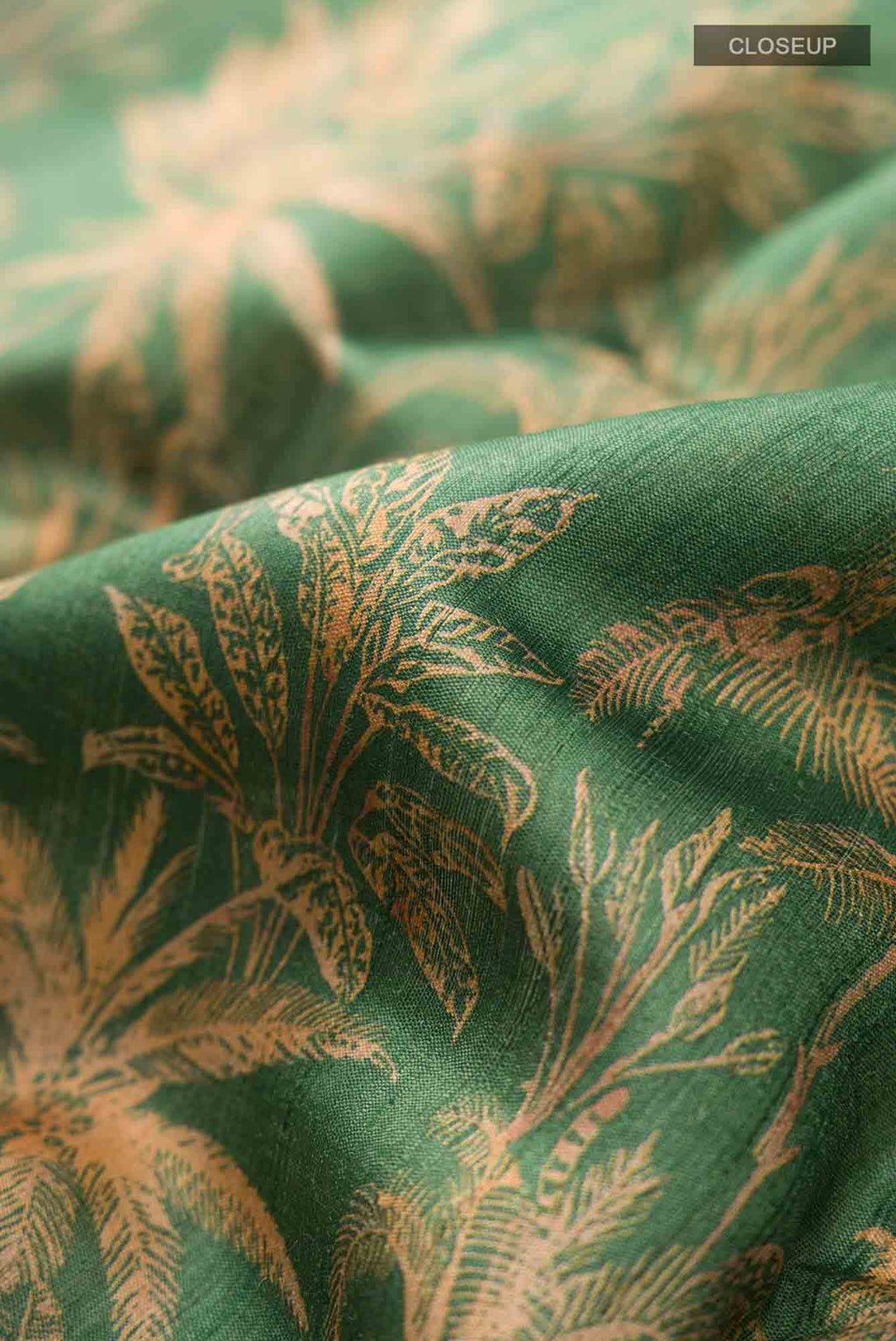 Green Bhagalpuri Tussar Silk Saree