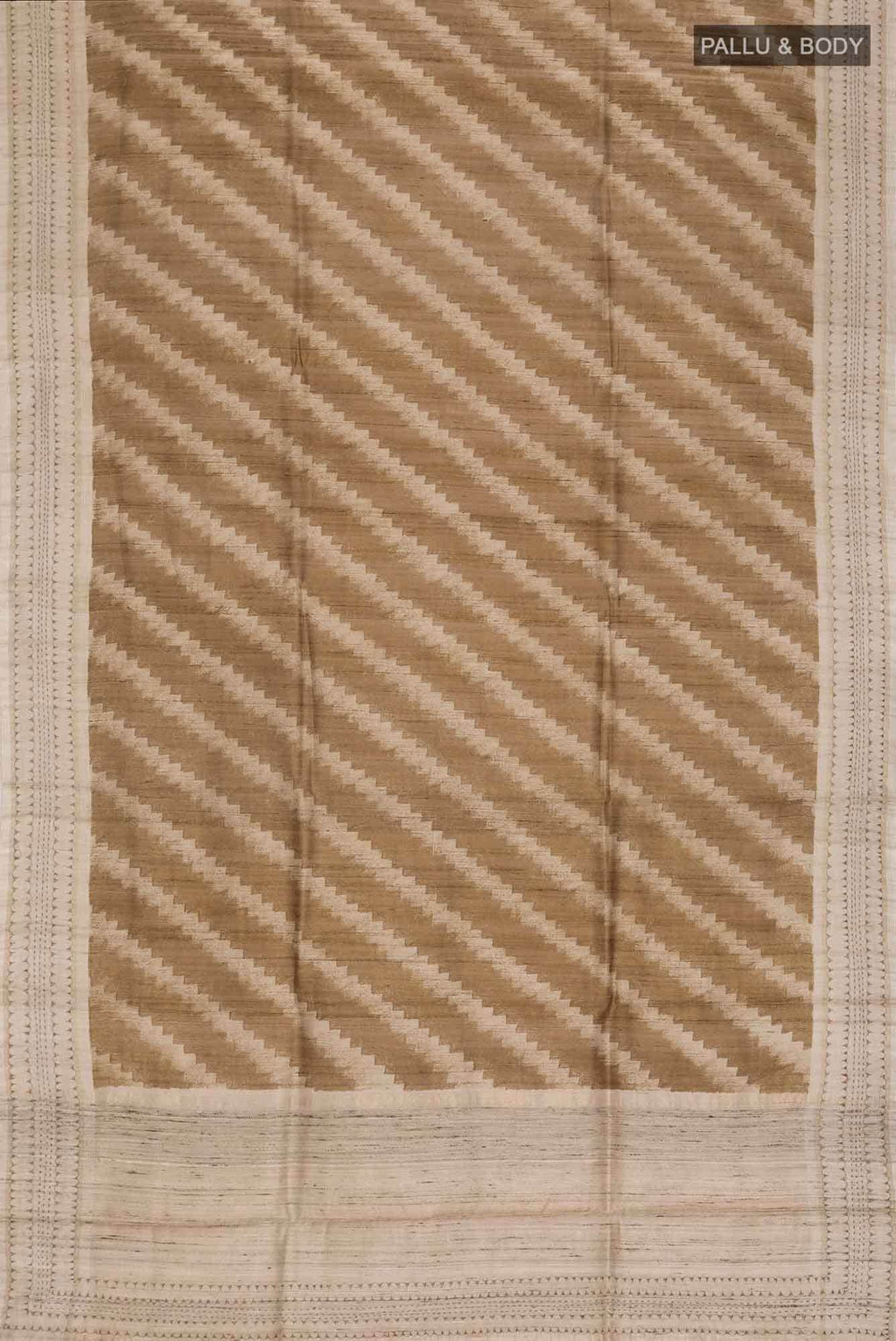 Green Bhagalpuri Tussar Silk Saree