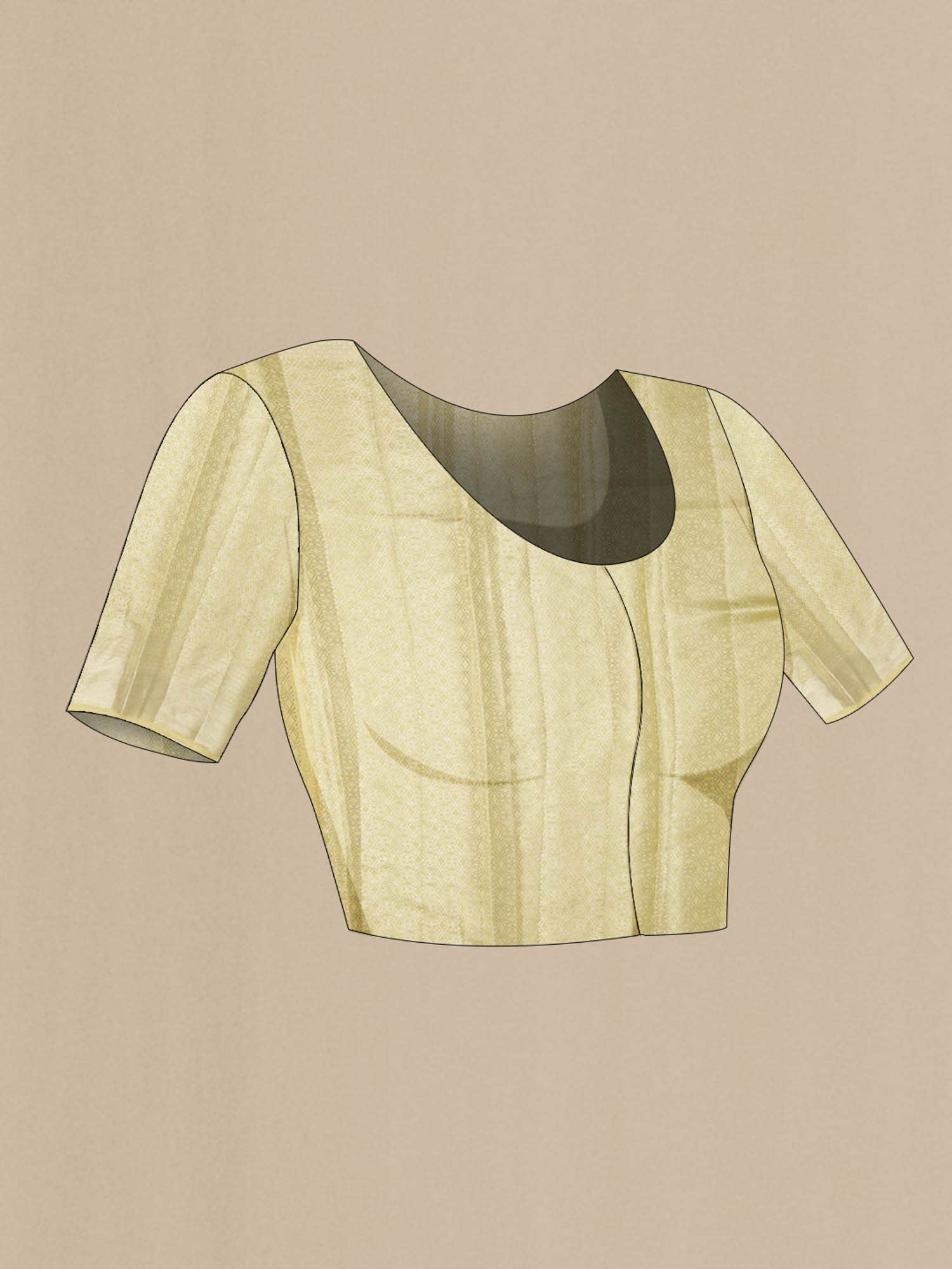 Beige Tussar Saree
