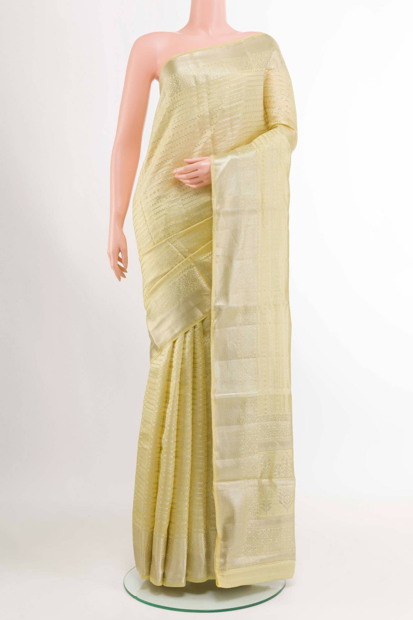 Beige Tussar Saree
