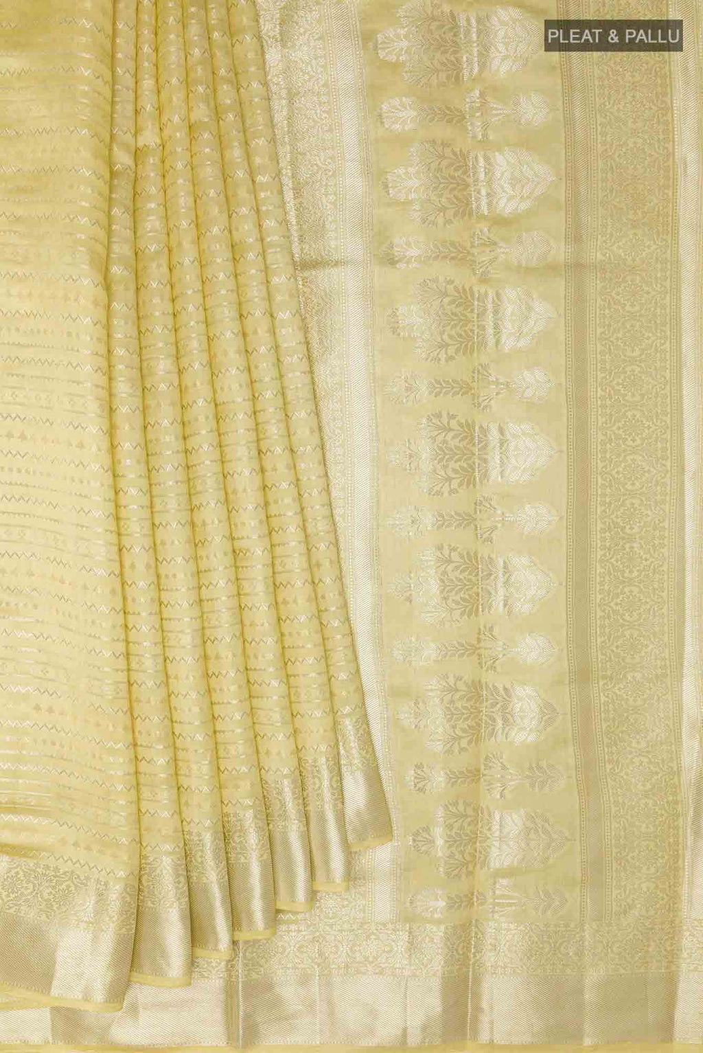 Beige Tussar Saree