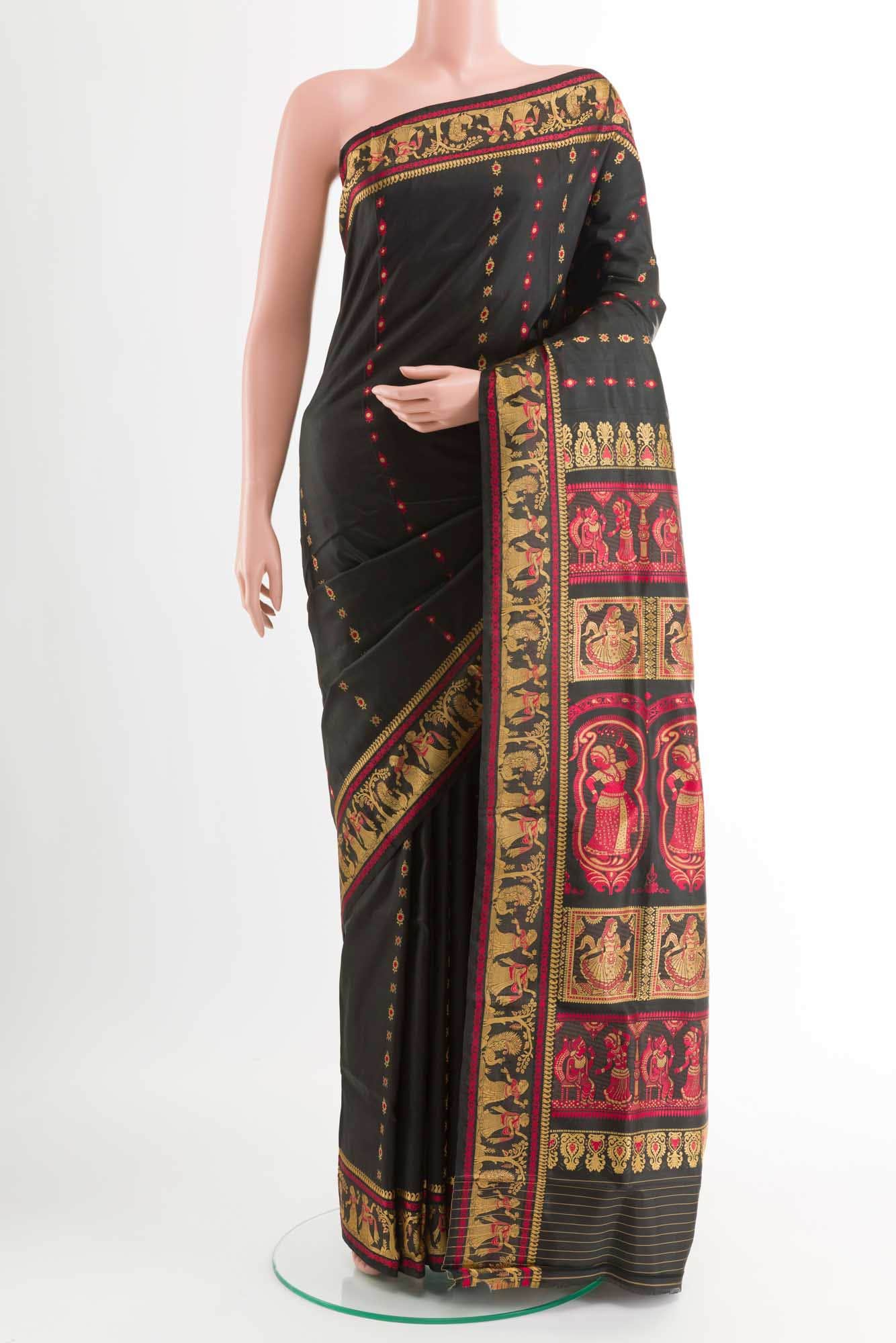 Black Baluchari Silk Saree