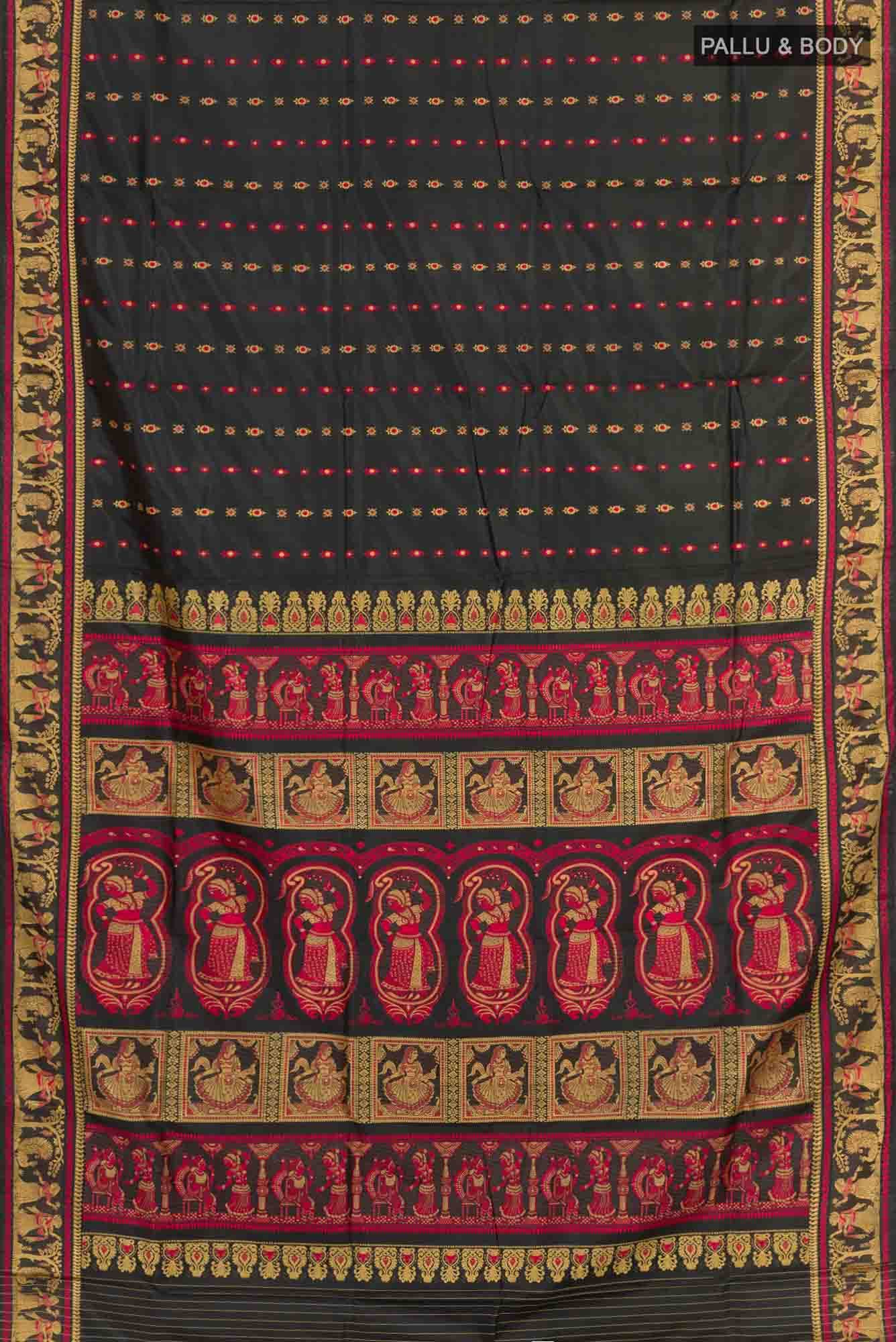 Black Baluchari Silk Saree