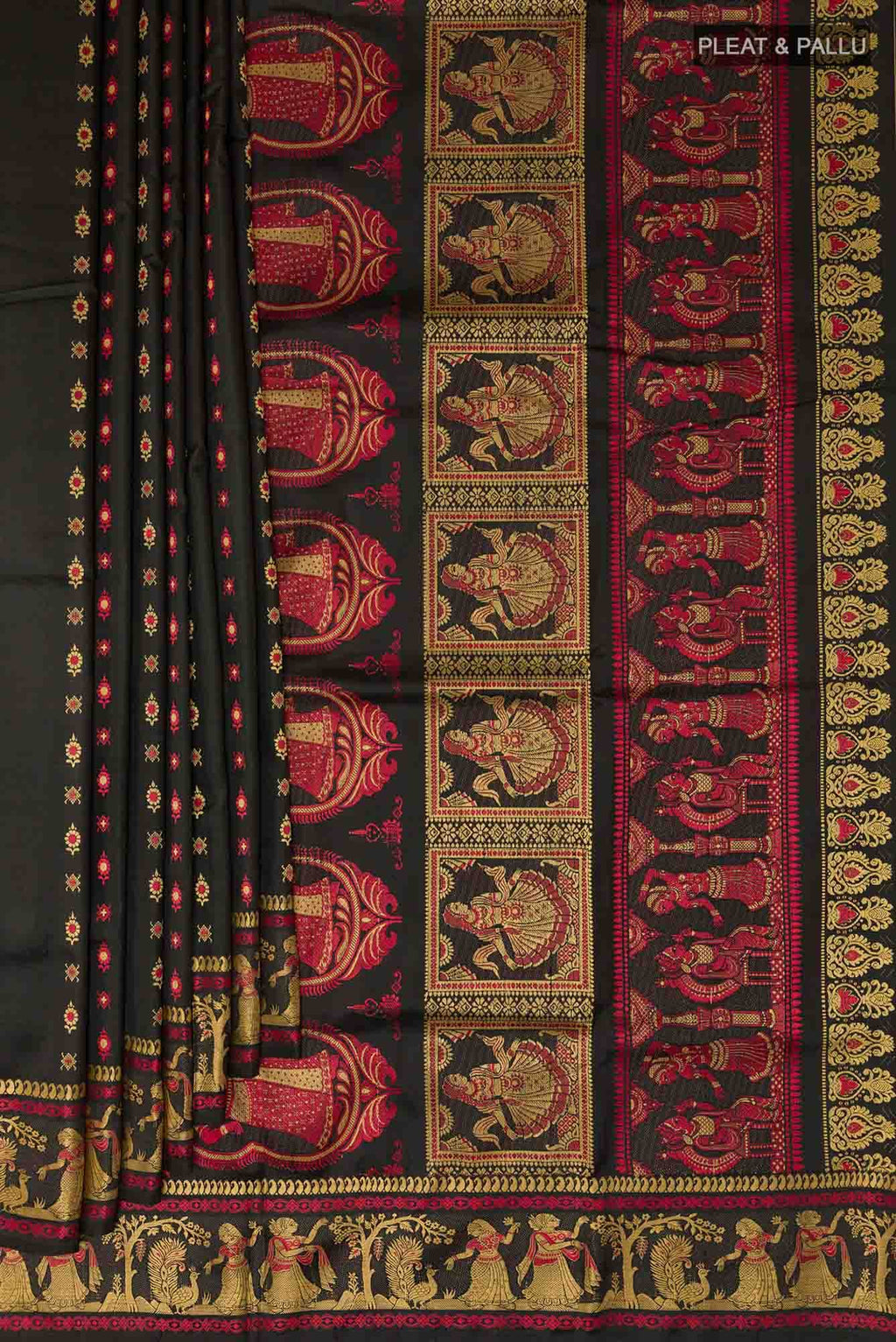 Black Baluchari Silk Saree
