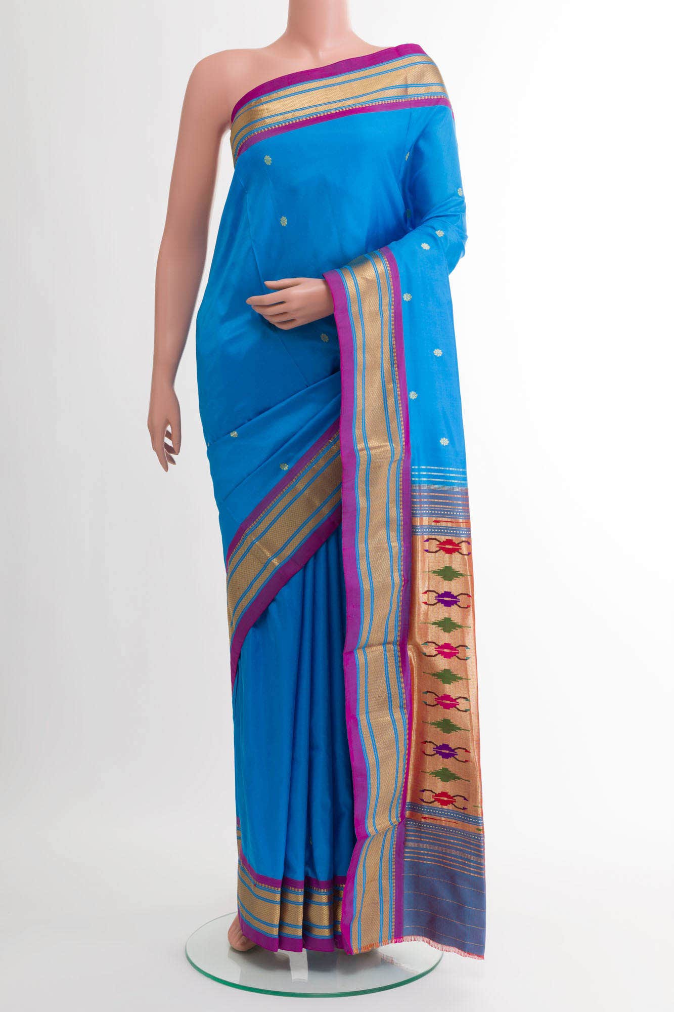 Blue Paithani Silk Saree
