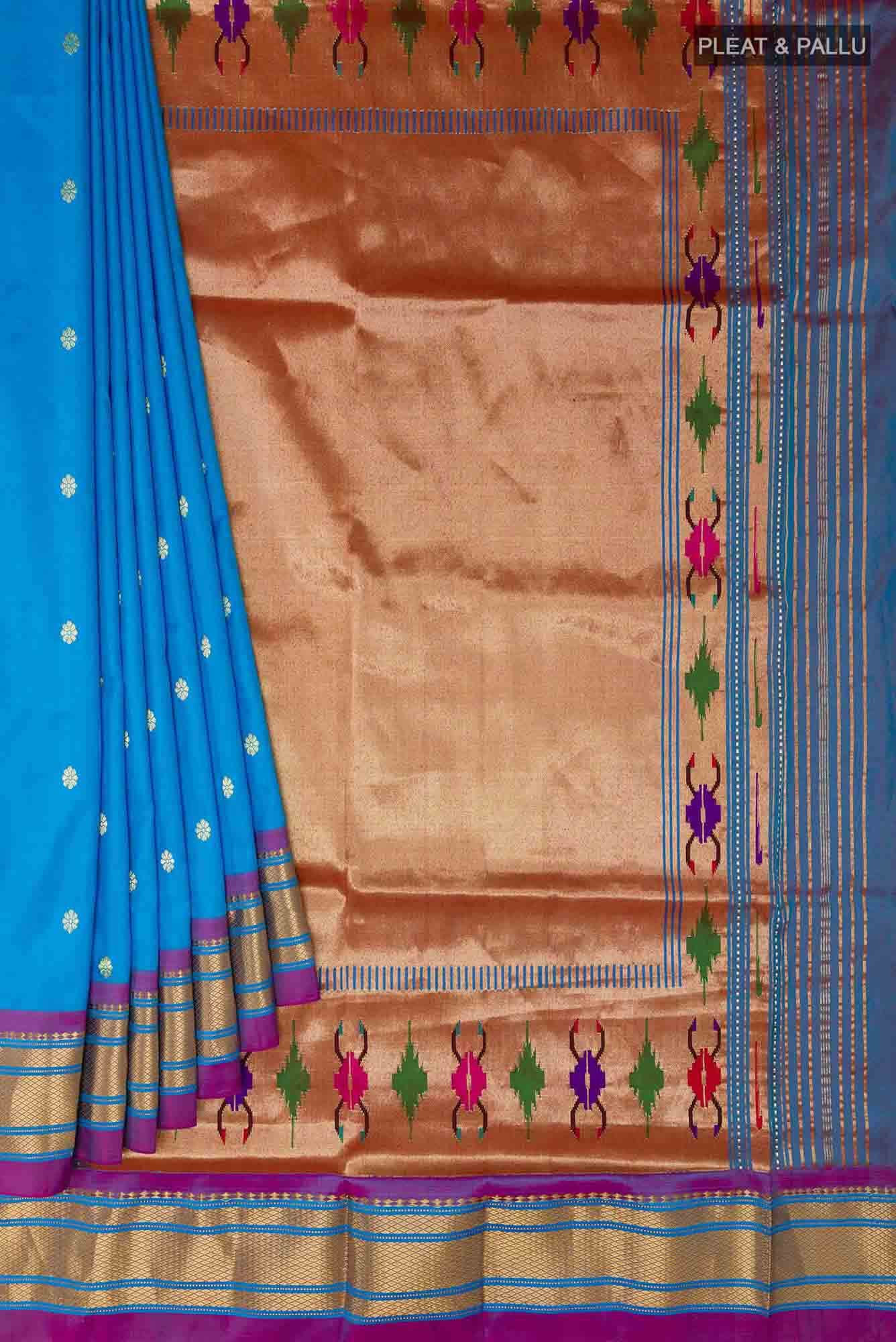 Blue Paithani Silk Saree