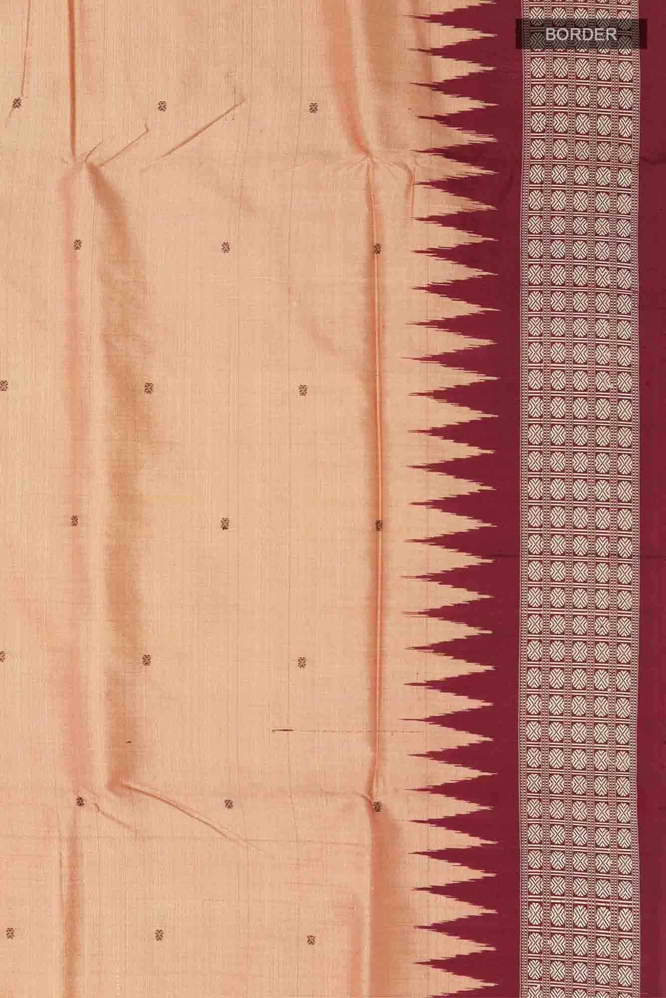 Beige Orissa Silk Saree