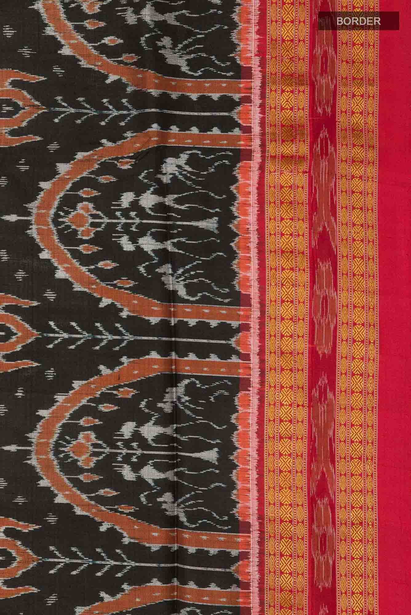 Black Orissa Silk Saree