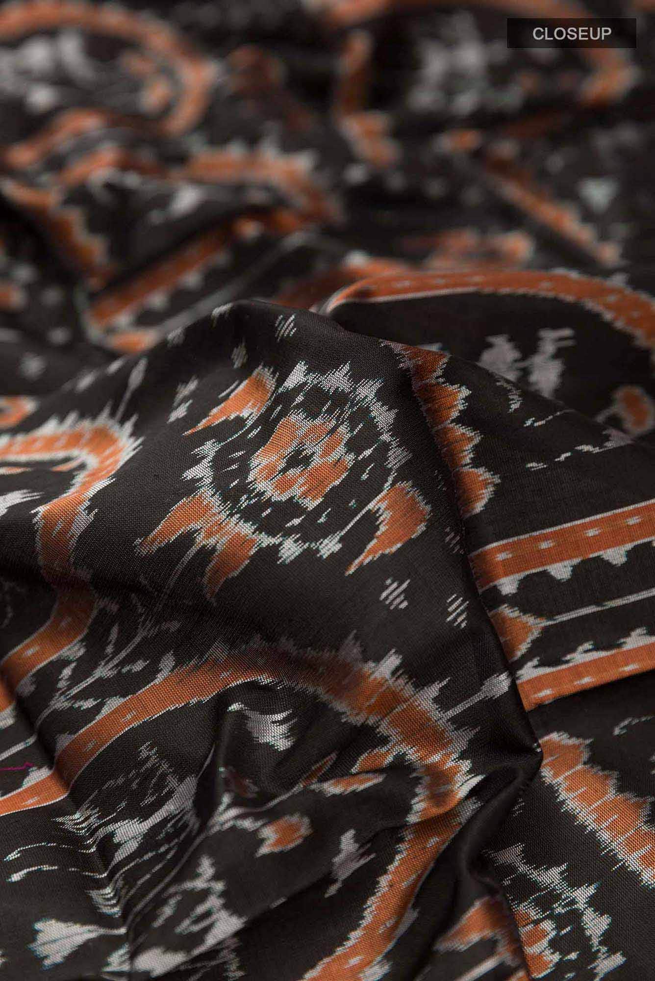 Black Orissa Silk Saree