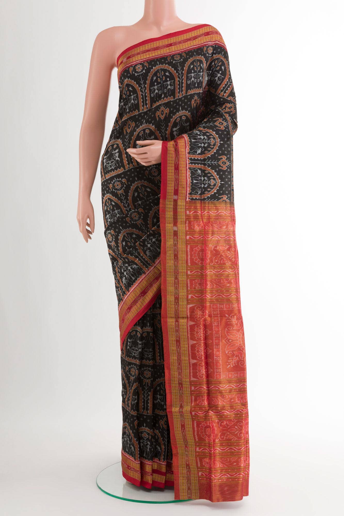 Black Orissa Silk Saree