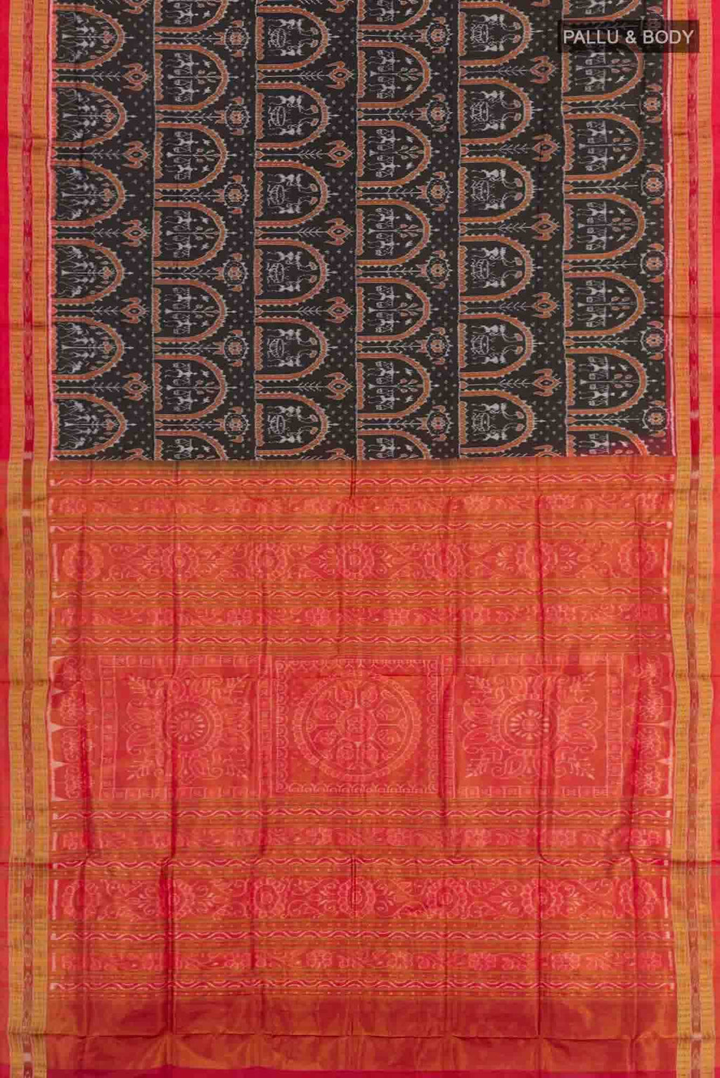 Black Orissa Silk Saree