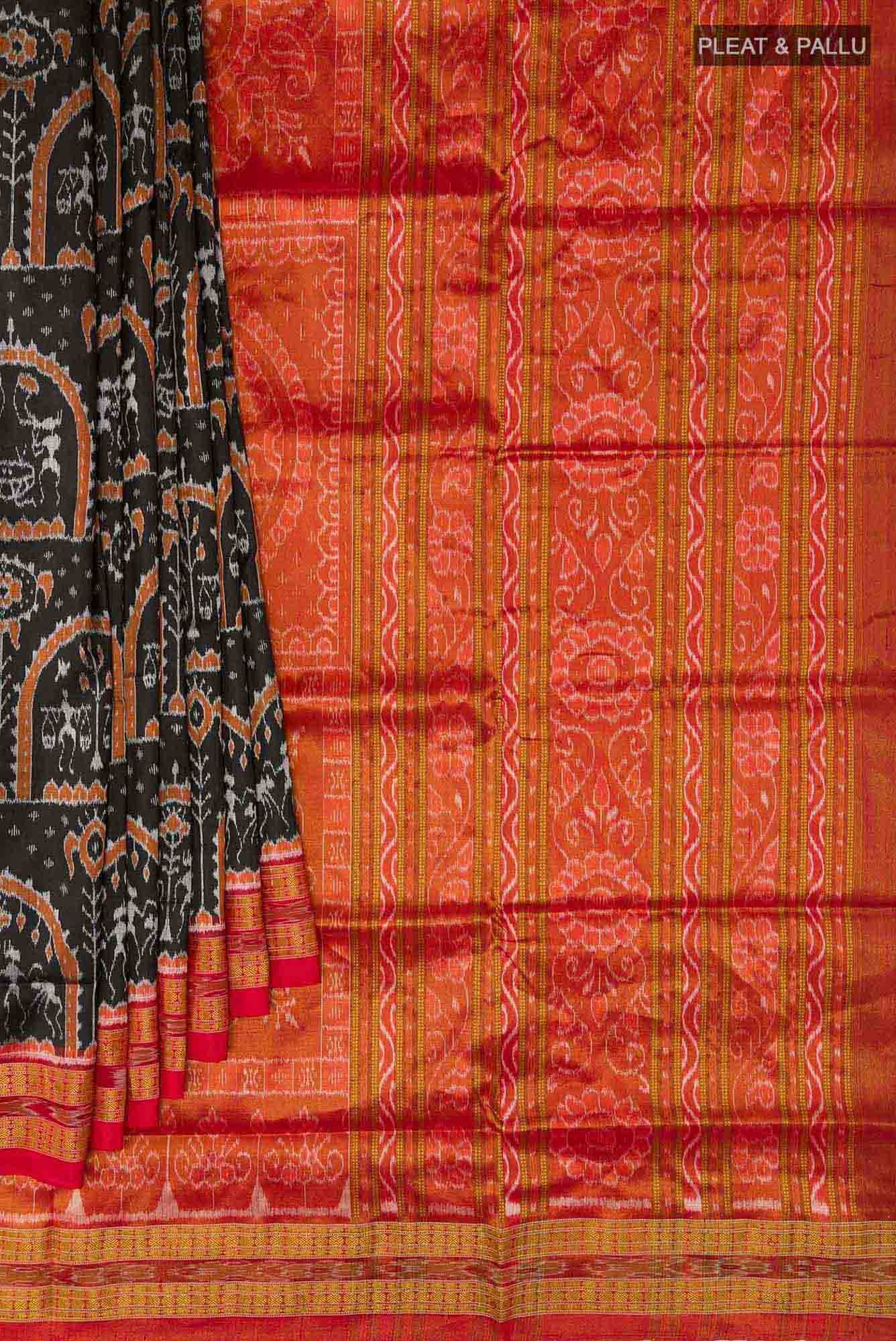 Black Orissa Silk Saree