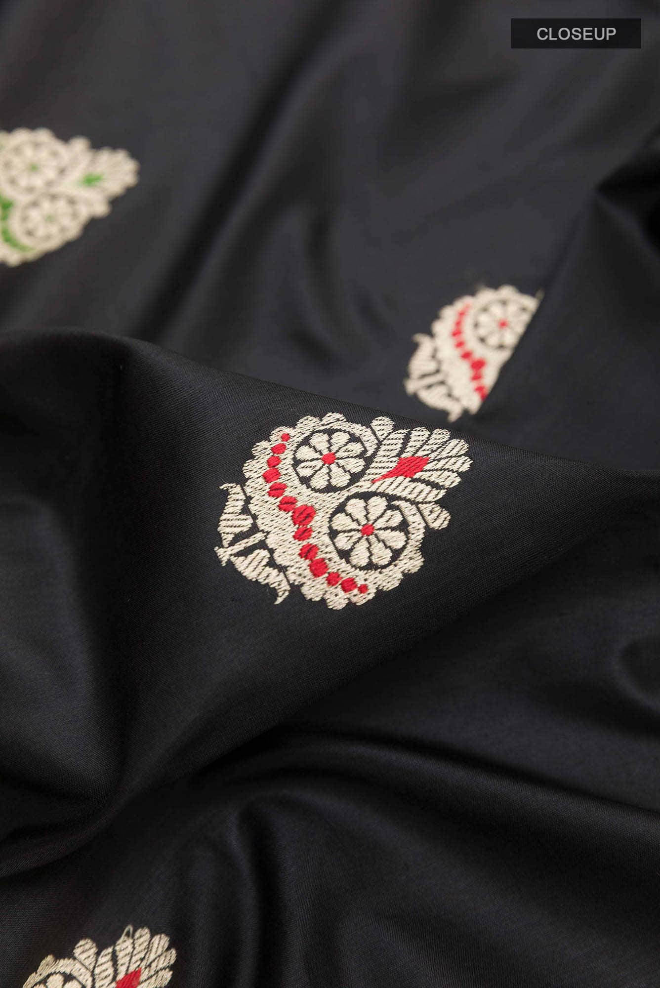 Black Banarasi Silk Saree