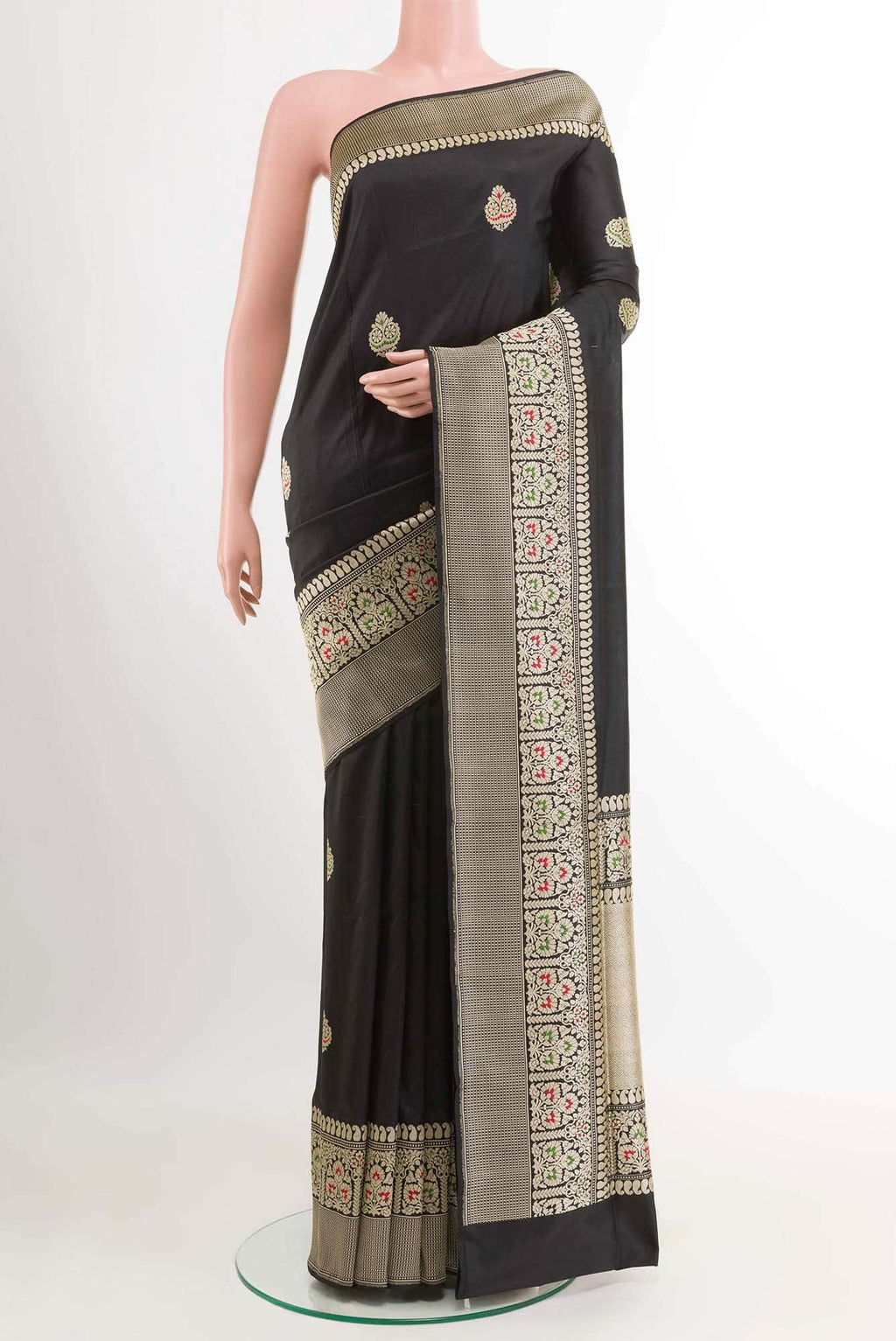 Black Banarasi Silk Saree