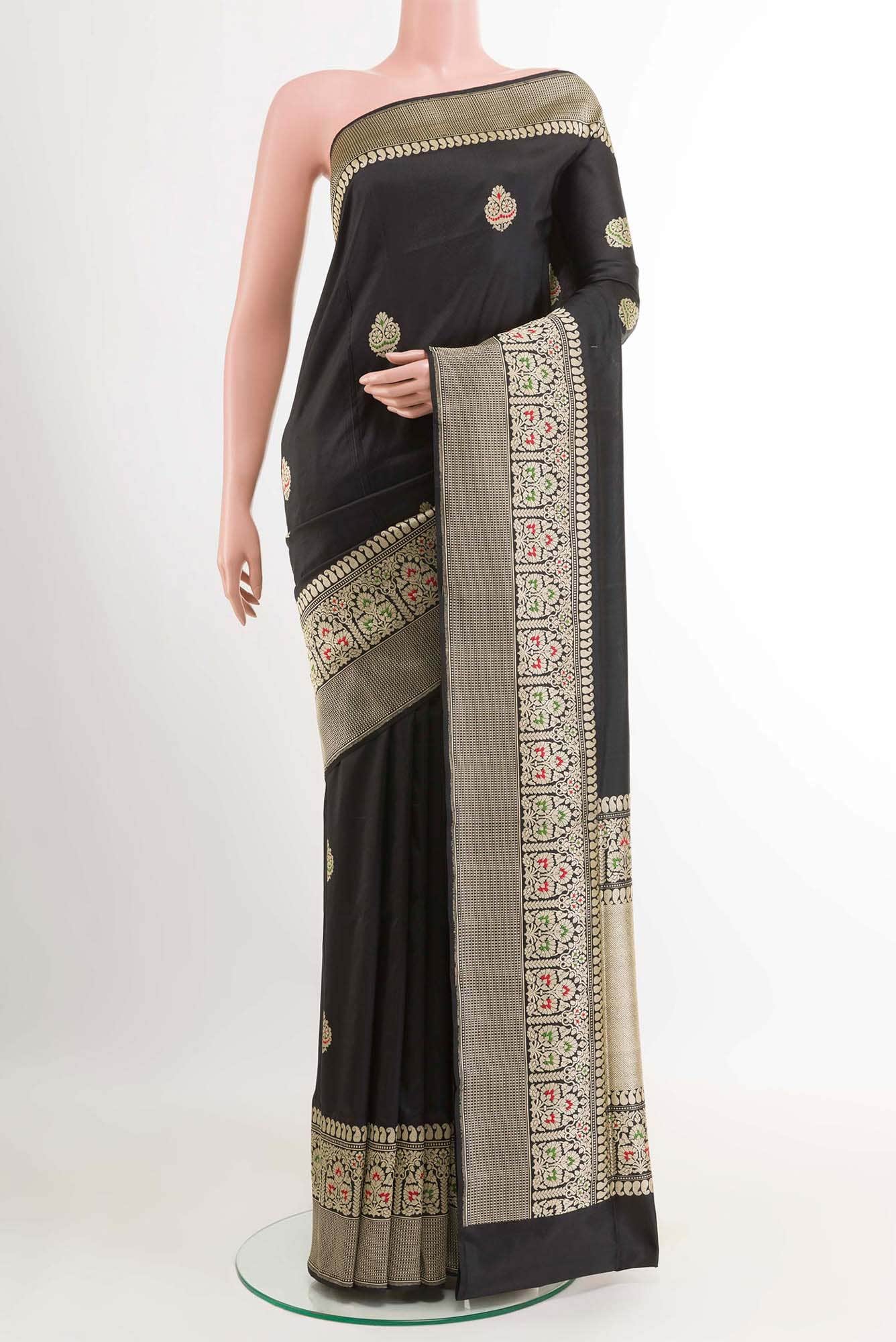 Black Banarasi Silk Saree