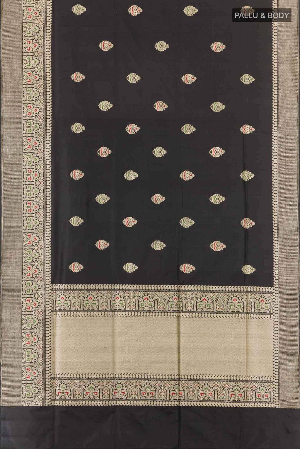 Black Banarasi Silk Saree
