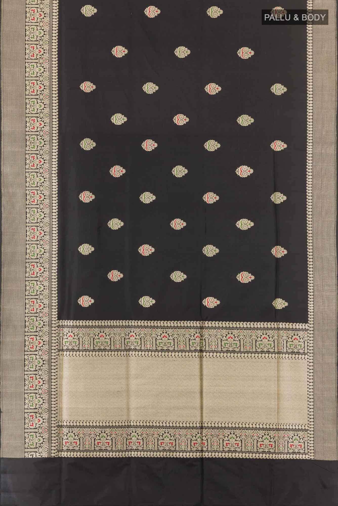 Black Banarasi Silk Saree