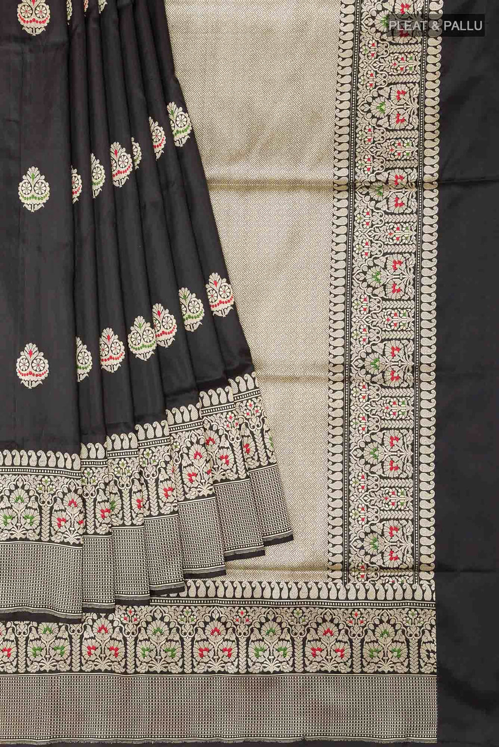Black Banarasi Silk Saree
