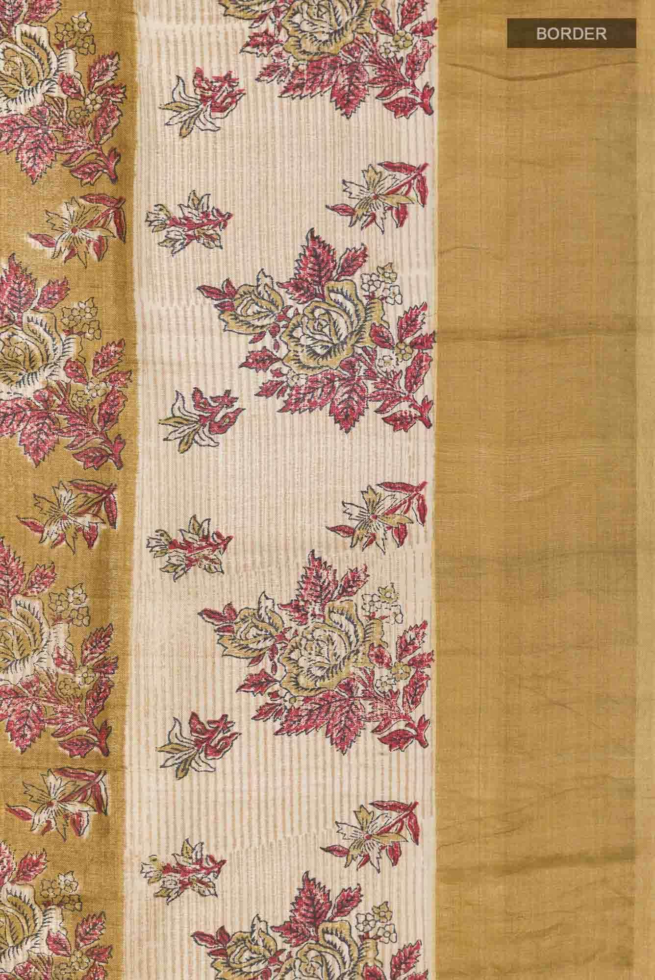 Golden Tussar Saree