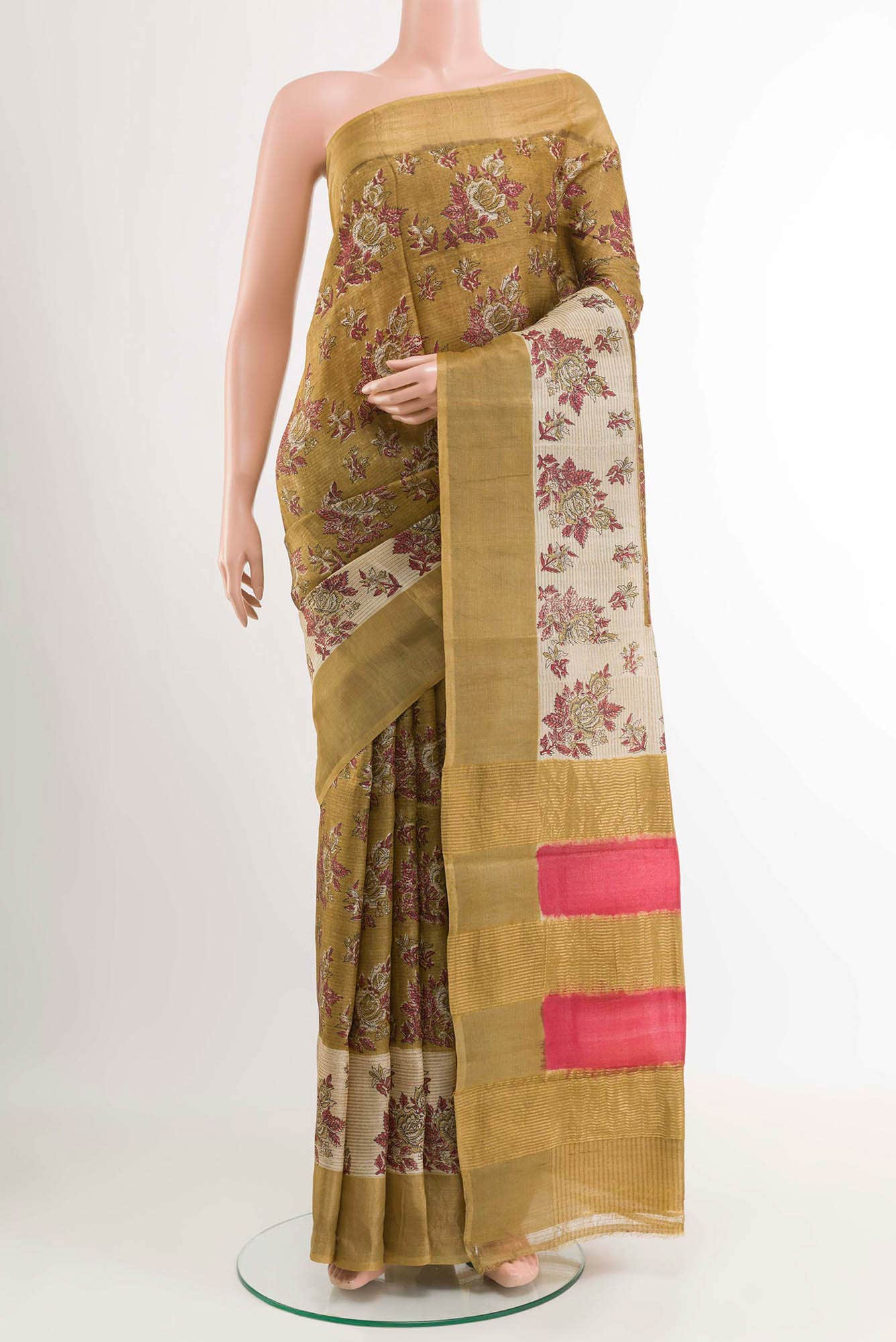 Golden Tussar Saree