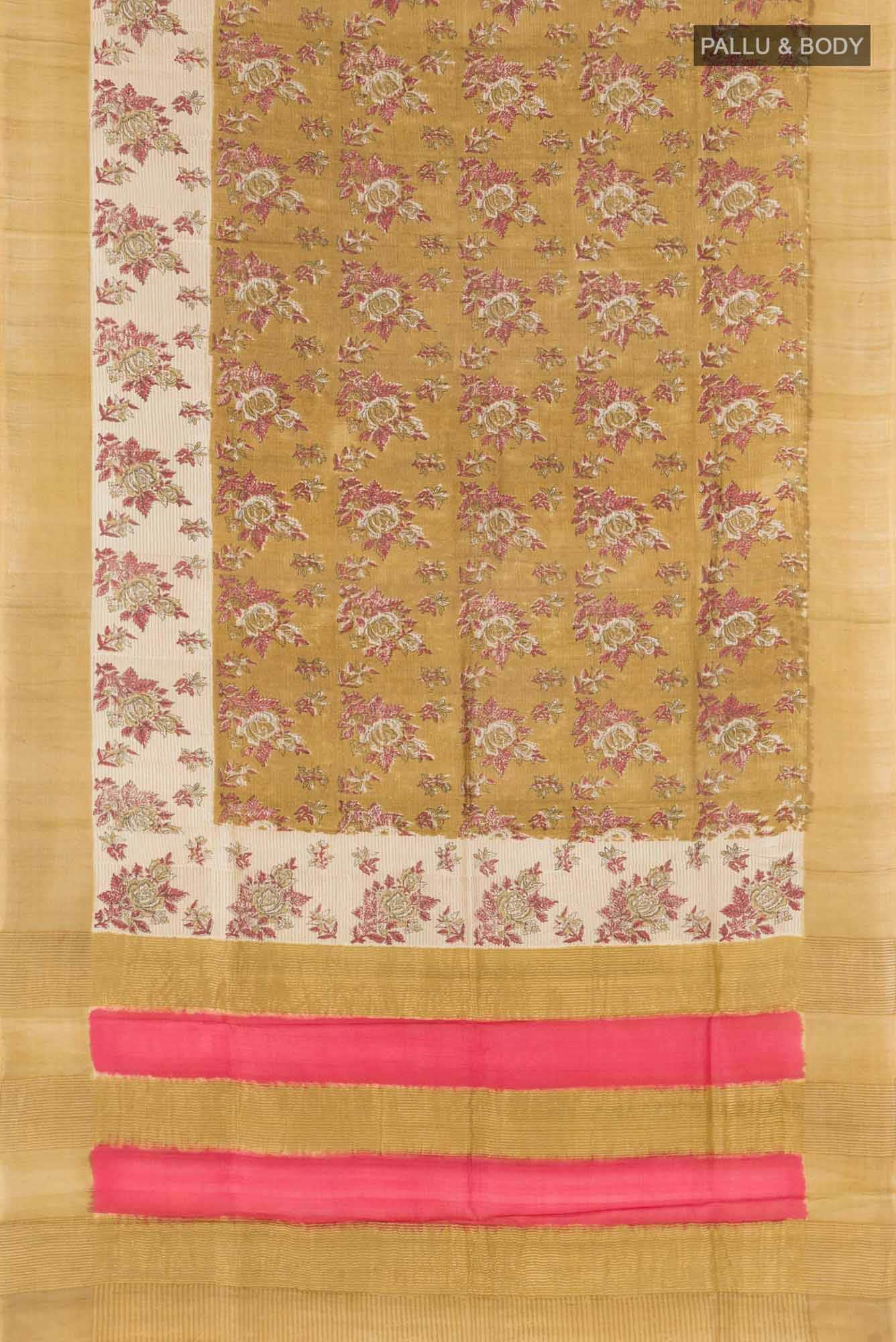 Golden Tussar Saree