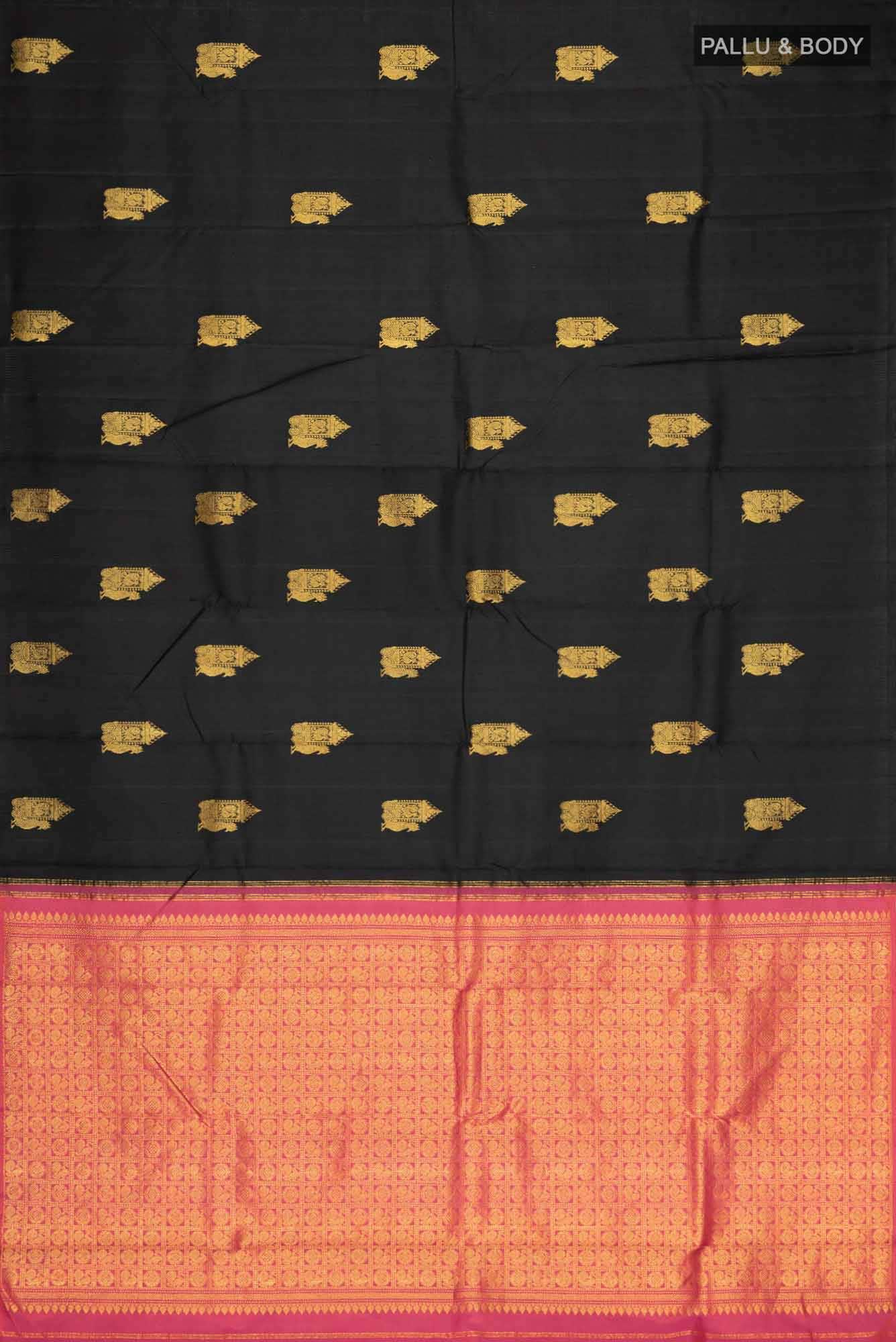 Black Kanchipuram Silk Saree