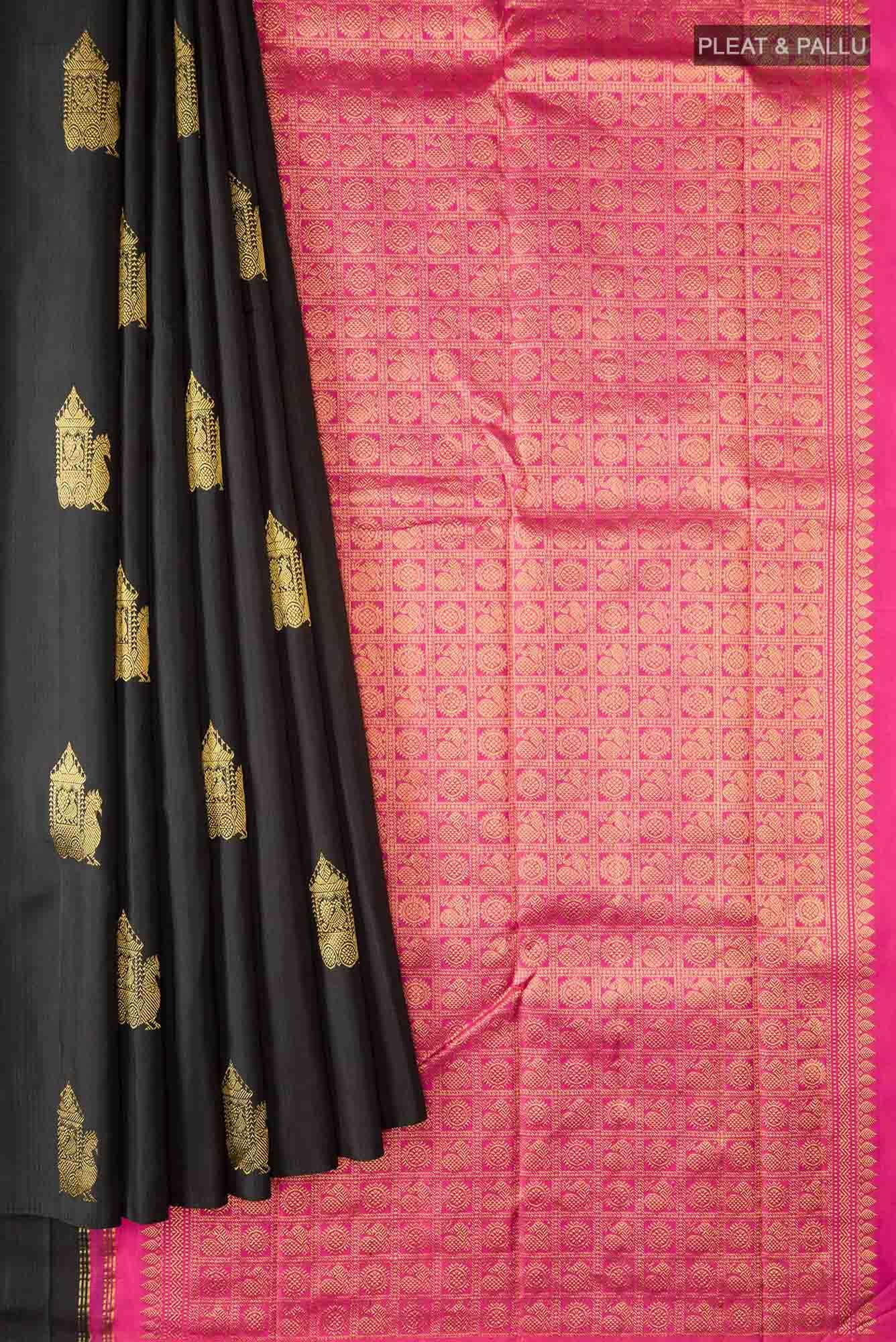 Black Kanchipuram Silk Saree