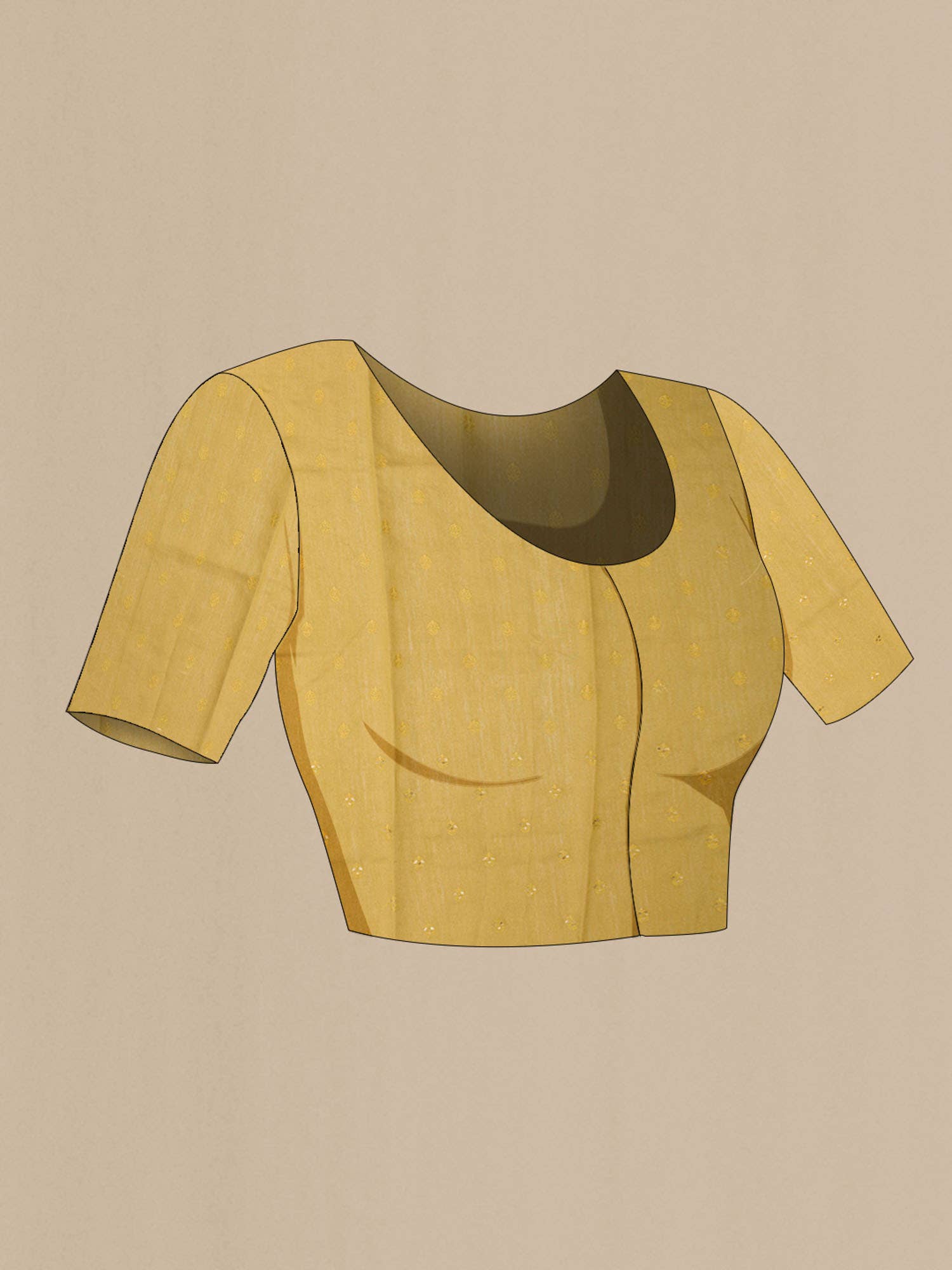 Mustard Tussar Saree