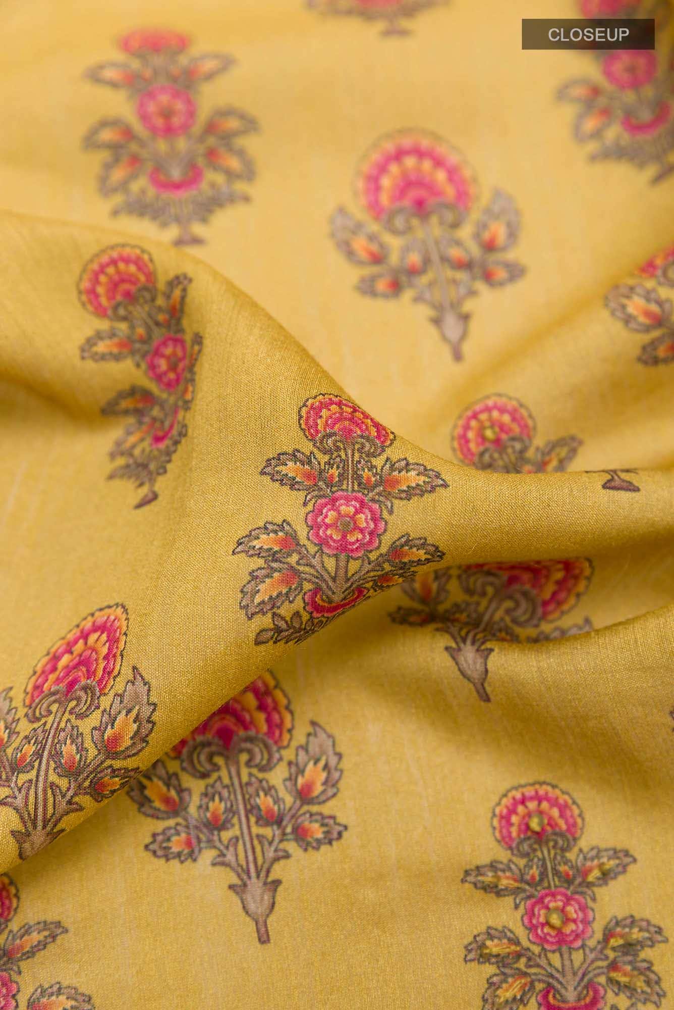 Mustard Tussar Saree