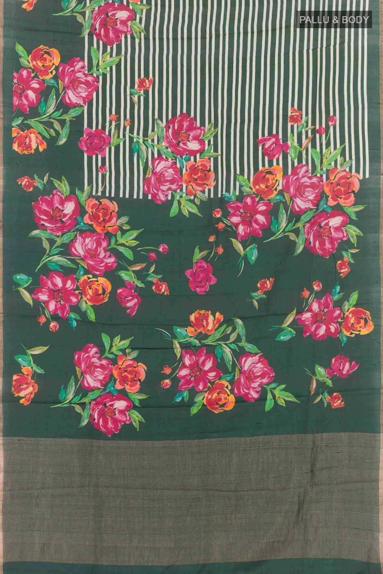 Green Tussar Saree