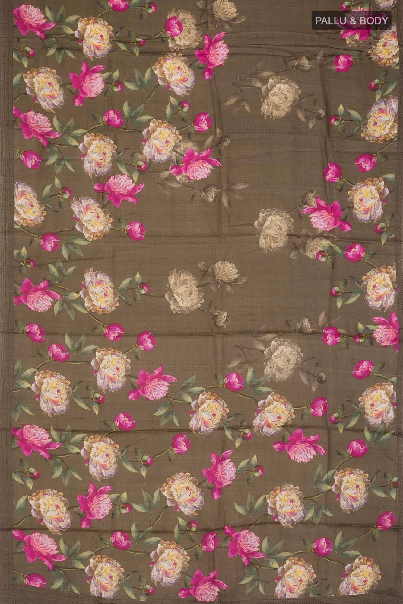 Green Tussar Silk Saree