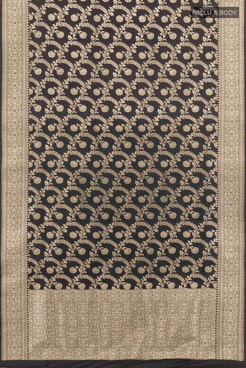 Black Banarasi Silk Saree