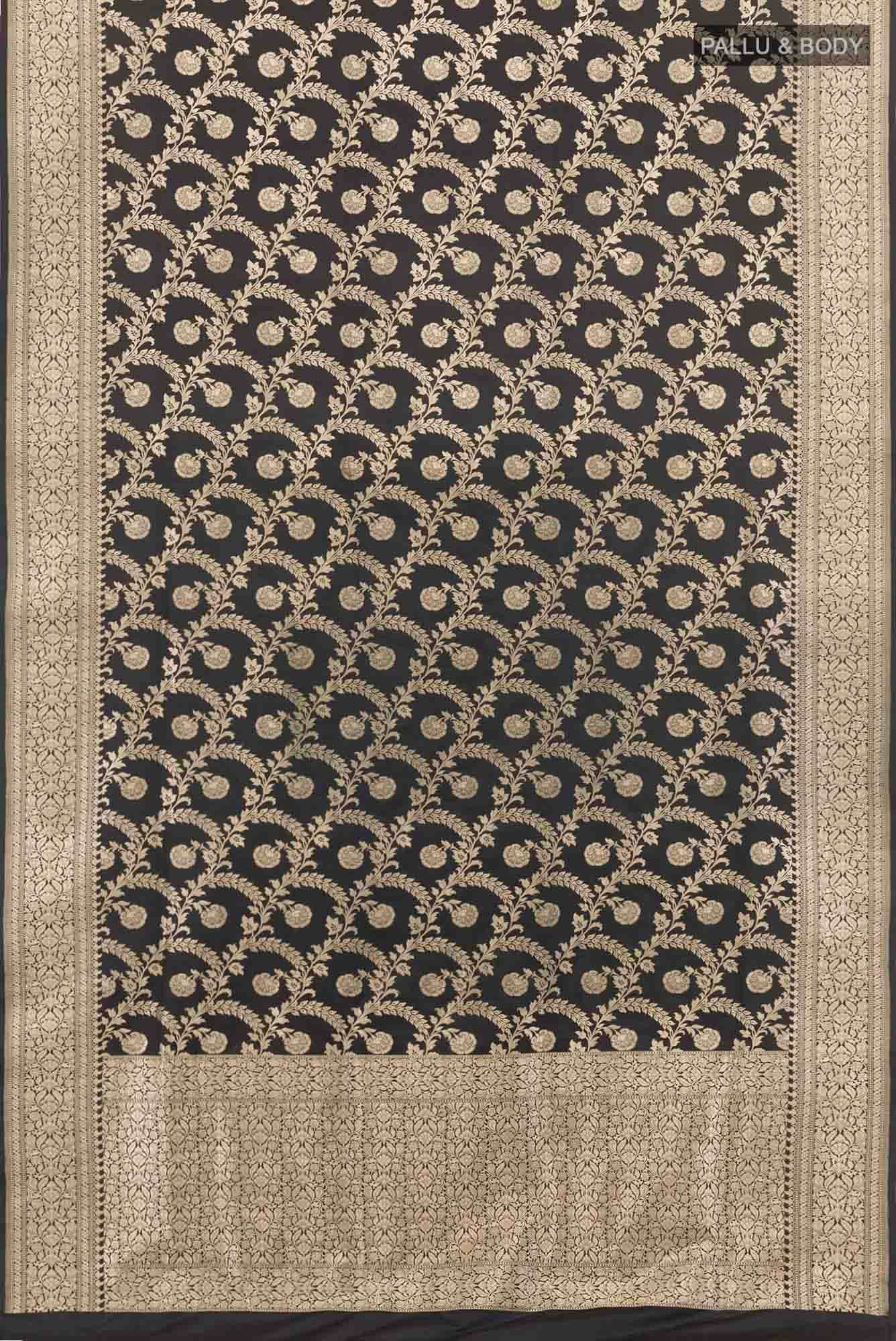 Black Banarasi Silk Saree