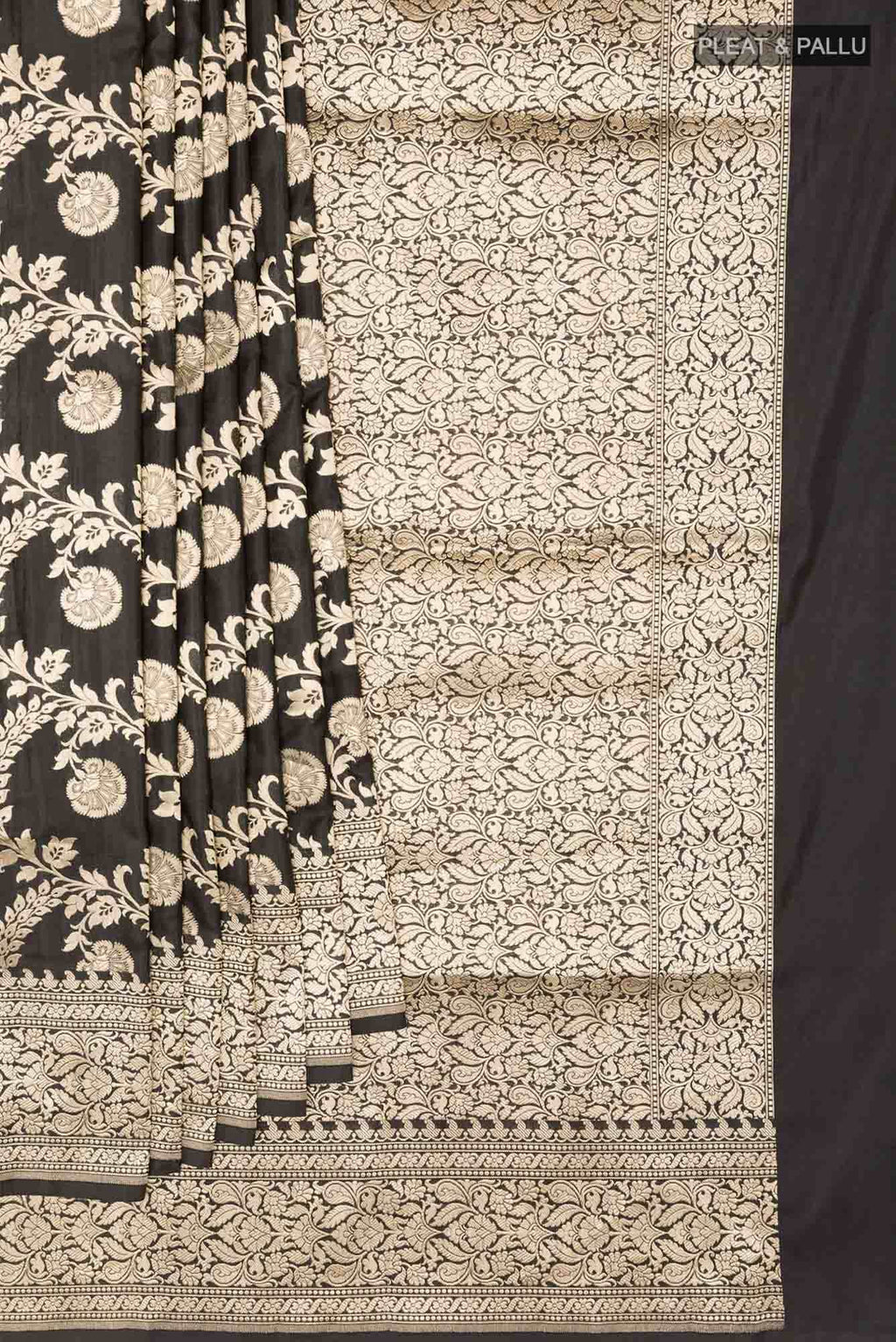Black Banarasi Silk Saree