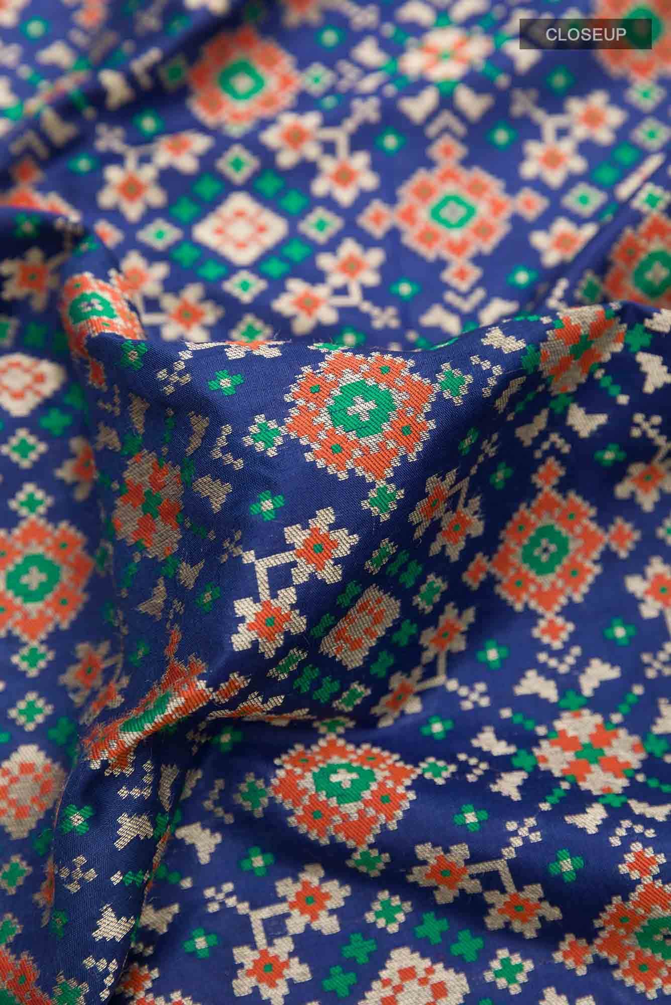 Blue Banarasi Silk Saree