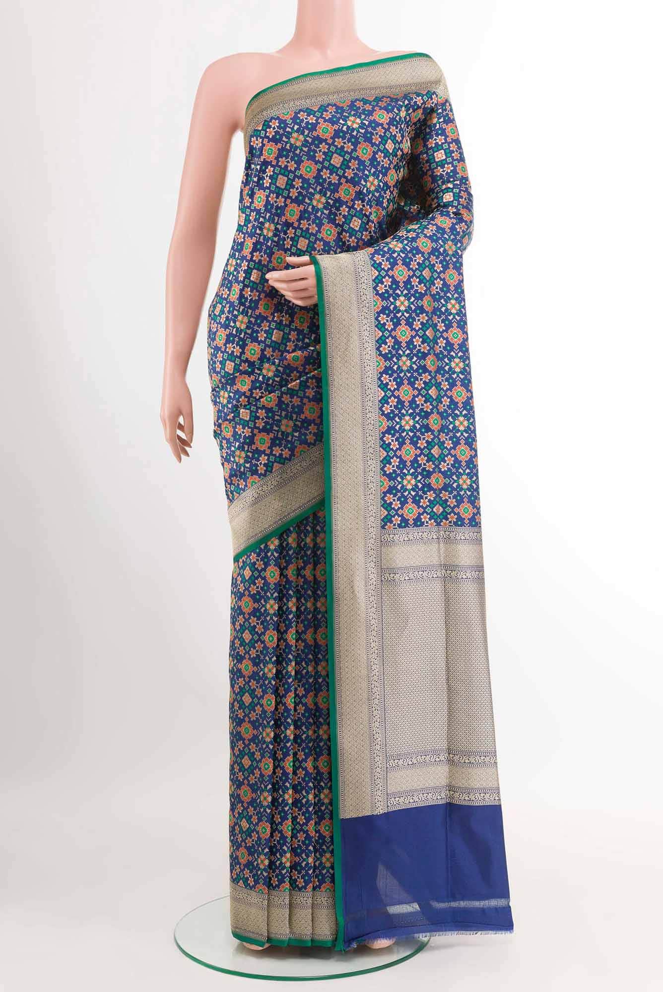 Blue Banarasi Silk Saree