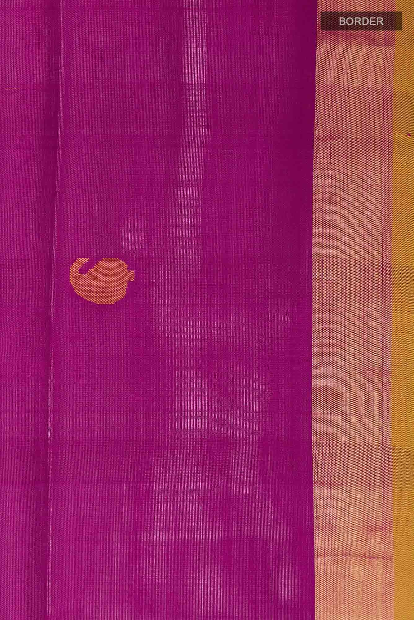 Pure Silk Pure Zari Purple Uppada Saree