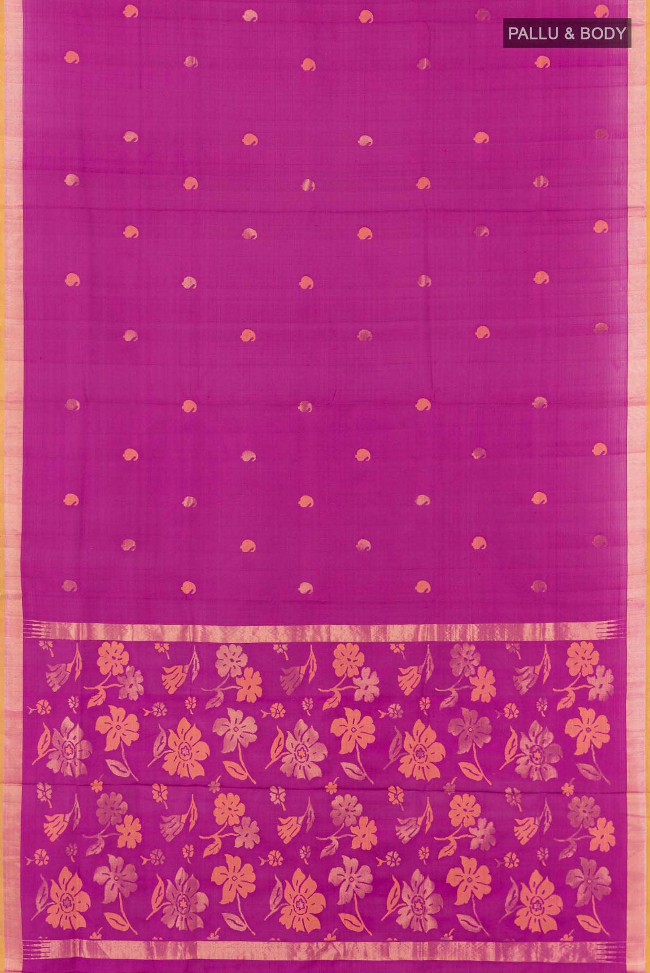 Pure Silk Pure Zari Purple Uppada Saree