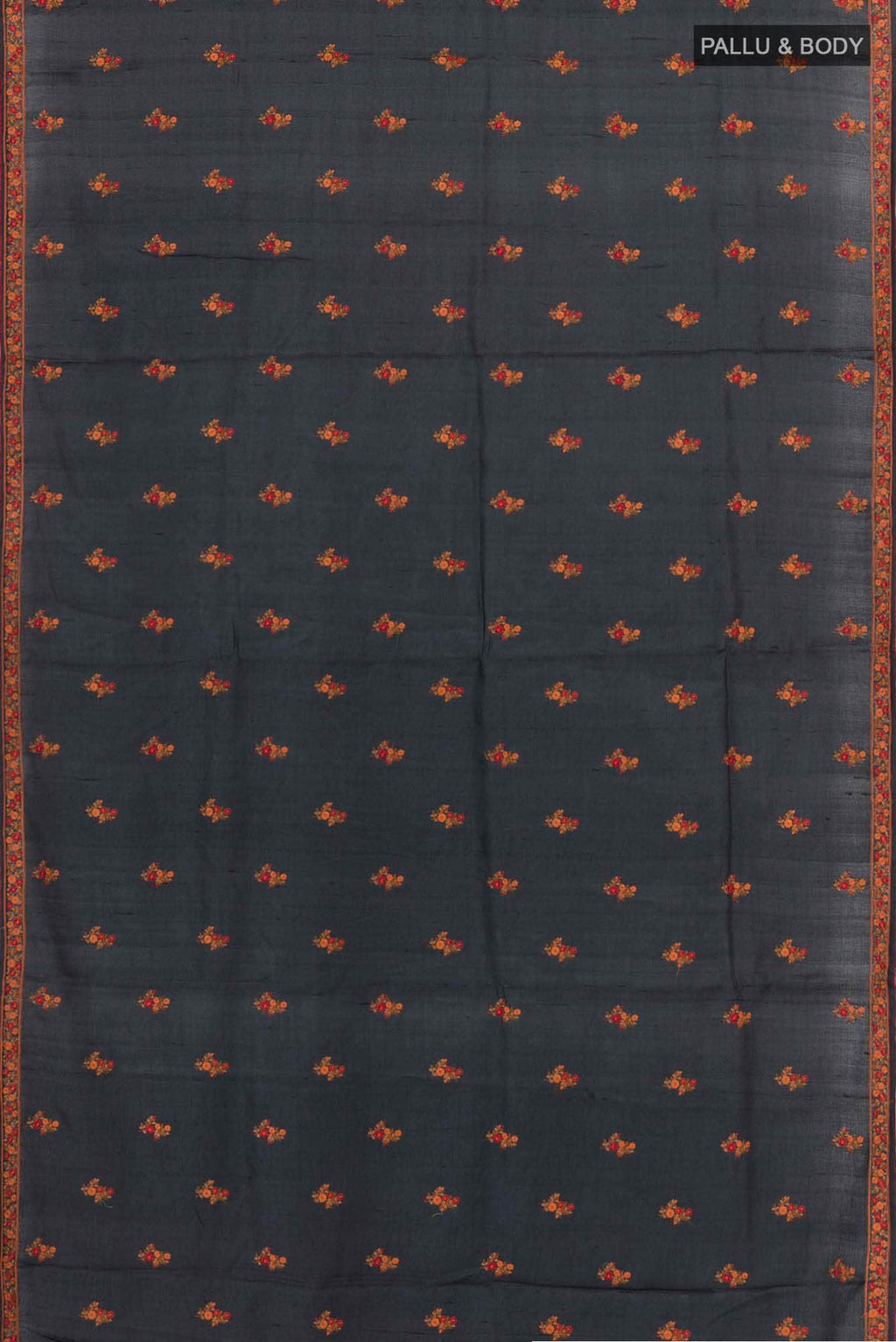 Black Tussar Silk Saree
