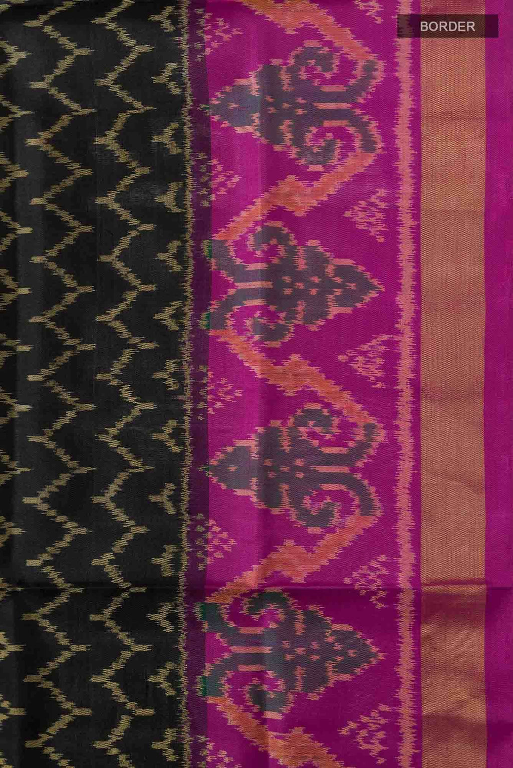 Black Rajkot Patola Silk Saree