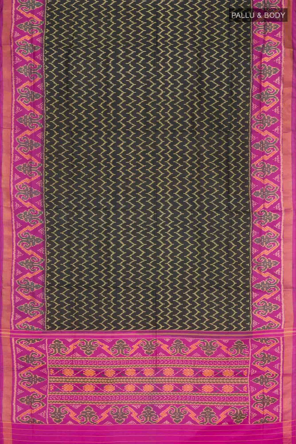 Black Rajkot Patola Silk Saree