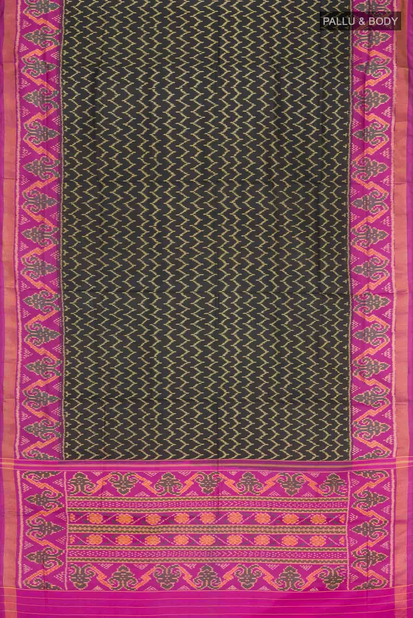 Black Rajkot Patola Silk Saree