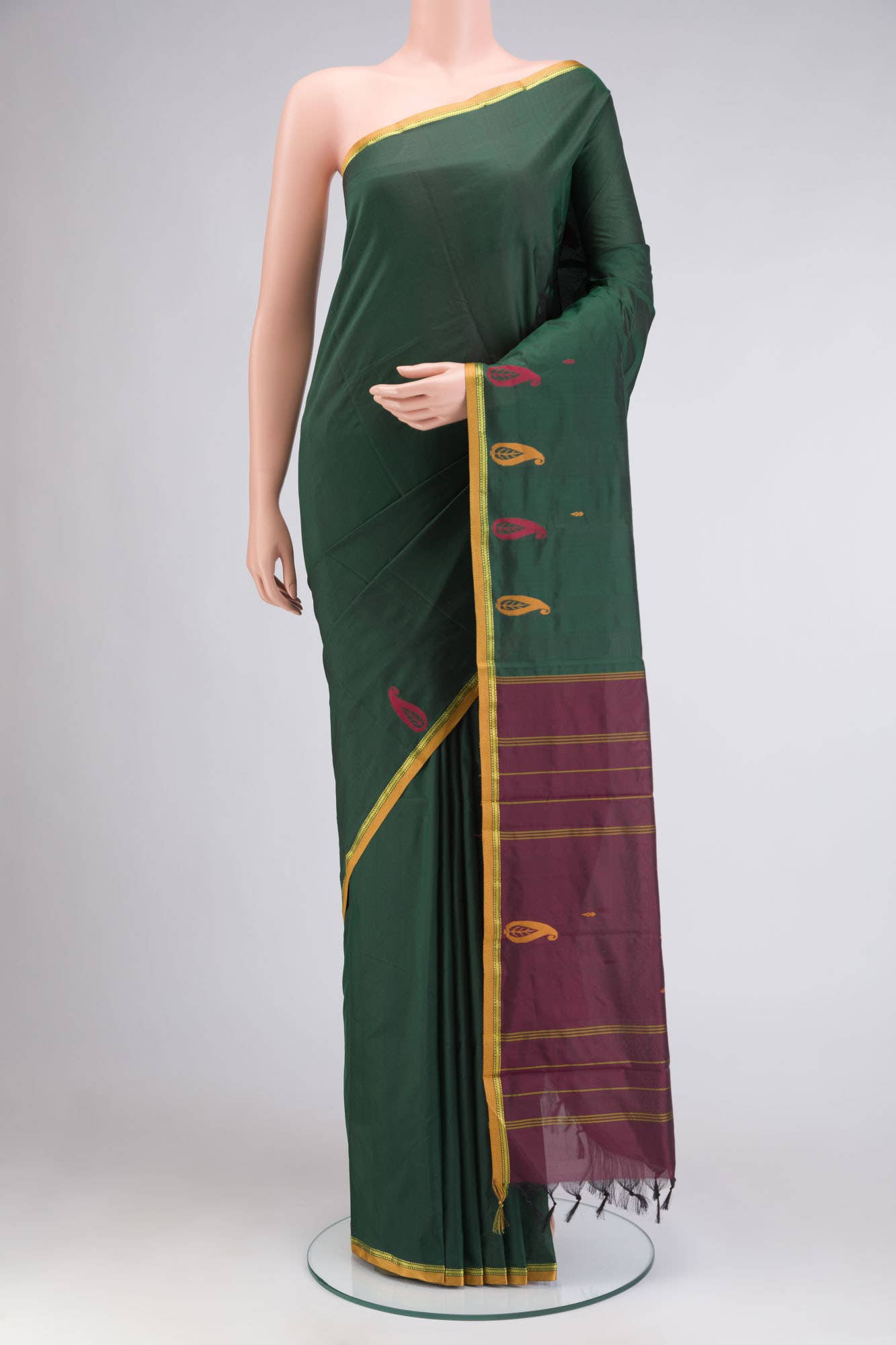 Green Blended Art Silk Saree