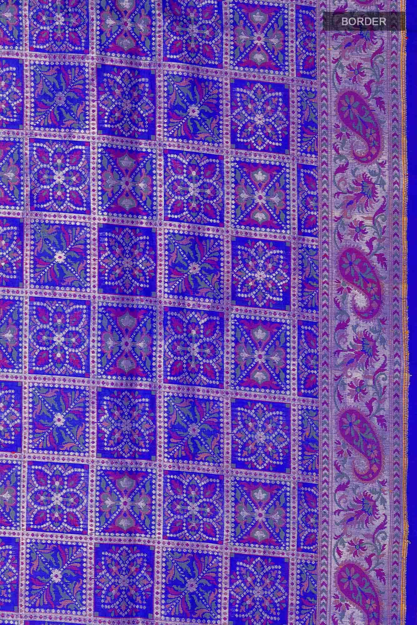 Blue Banarasi Silk Saree