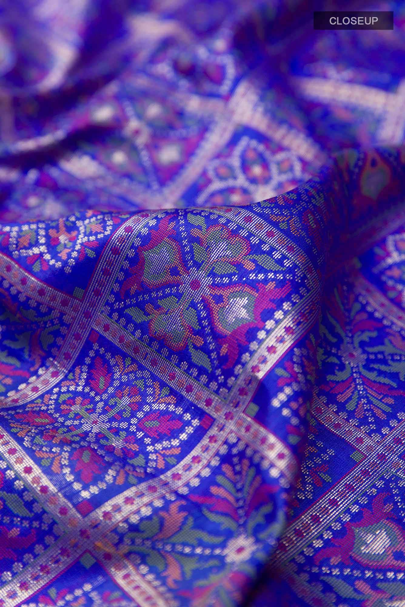 Blue Banarasi Silk Saree