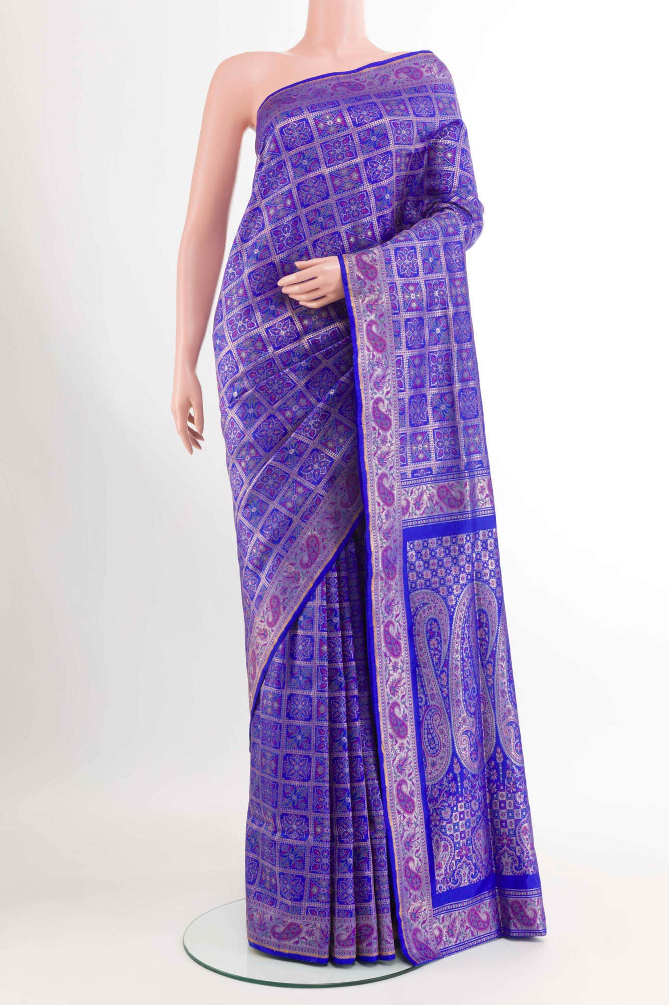Blue Banarasi Silk Saree