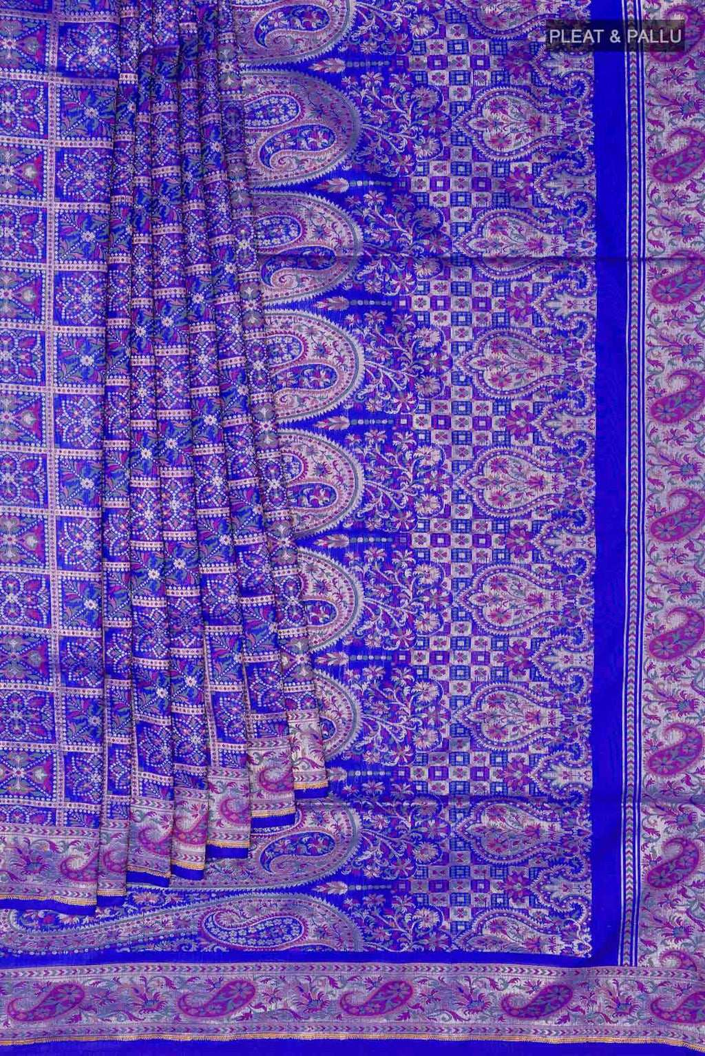 Blue Banarasi Silk Saree