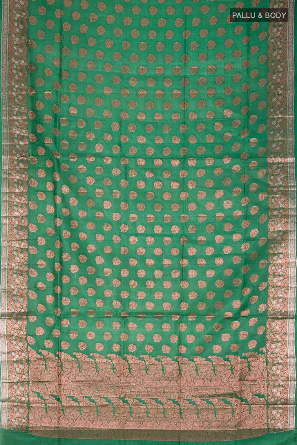 Green Banarasi Tussar Silk Saree